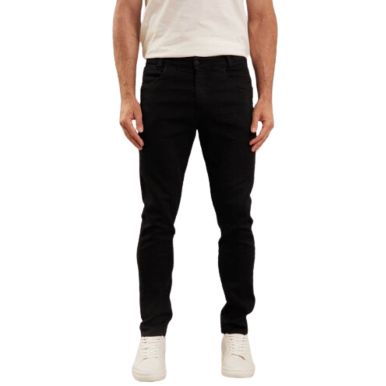 Calça Jeans Masculina Preta Slim Fit Lemier Collection