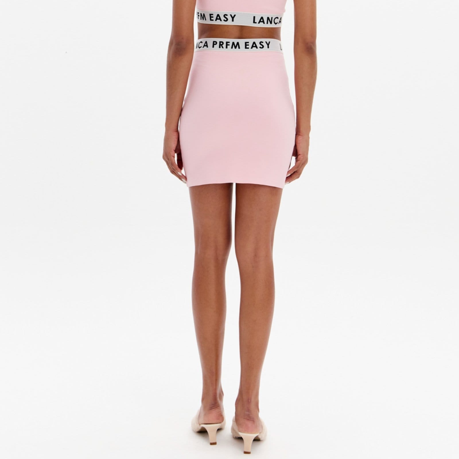 Vista 2 Saia Curta Easy Lança Perfume Elastic Ou25 Feminino Easy Lança perfume rosa