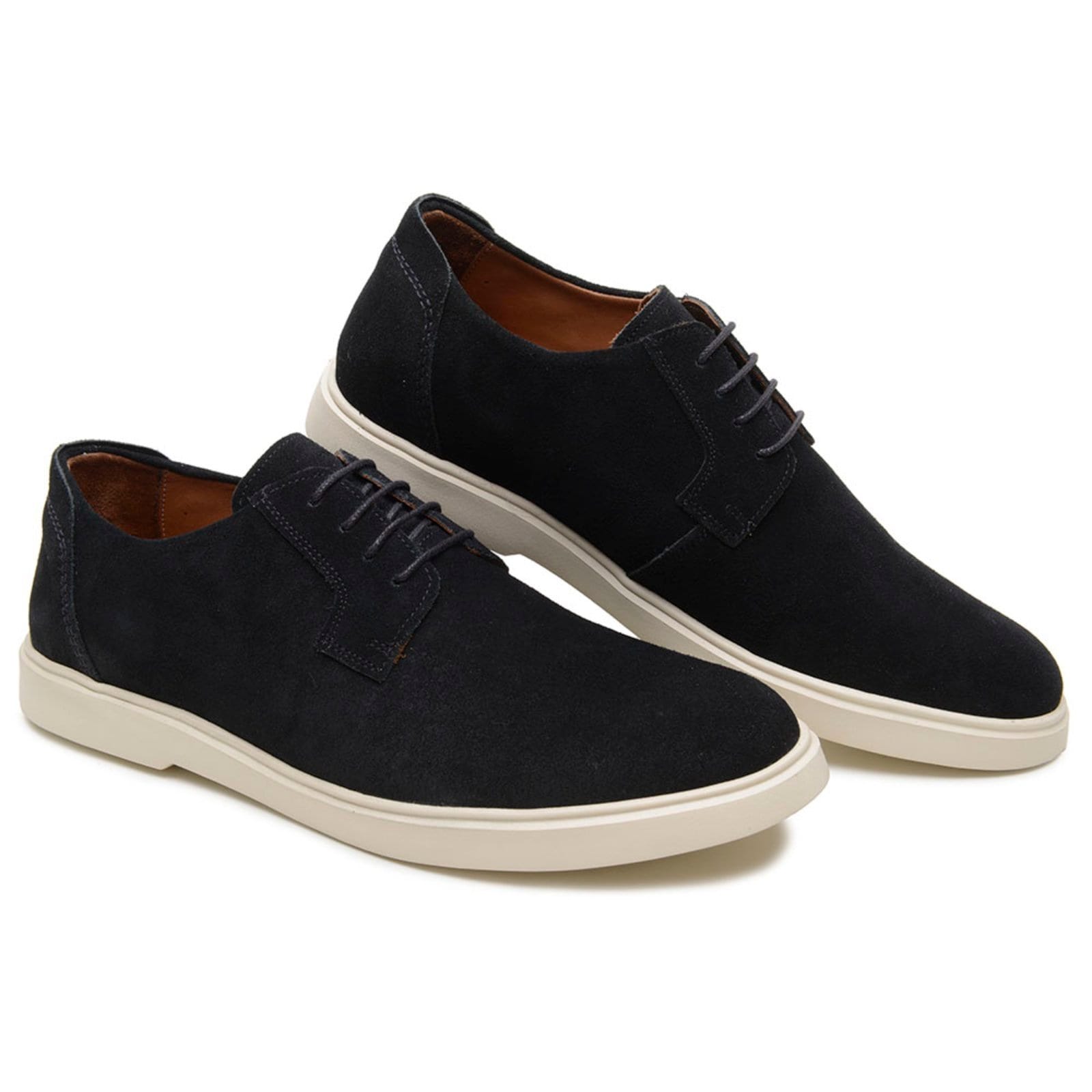 Sapato Masculino Casual Anna Andrade Derby Couro Mocassim Sola Branca Esporte Fino
