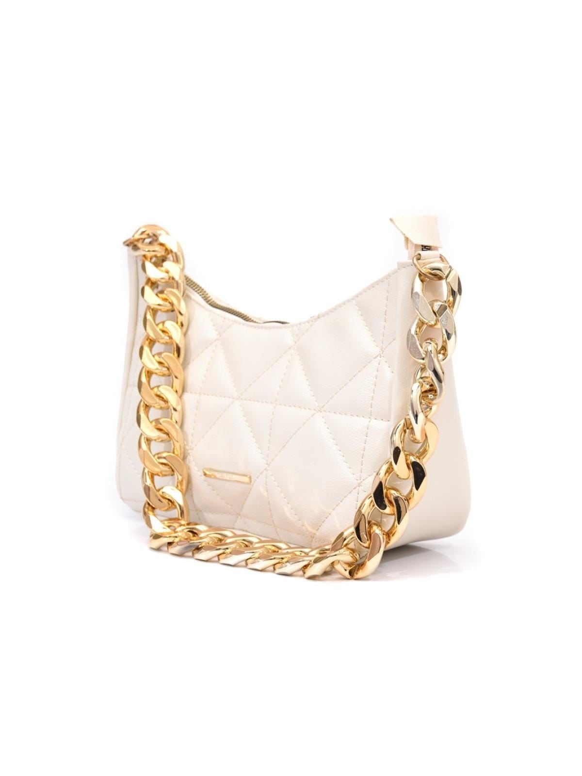 Vista 2 Bolsa Feminina Maria Milão Alça Corrente Off-white Maria Milão bege/branco/cinza/off-white white