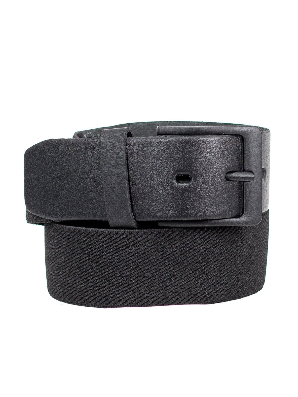 Cinto Masculino Fasolo Elástico Casual Largo Couro Legítimo Confortável Fivela Preta - 2