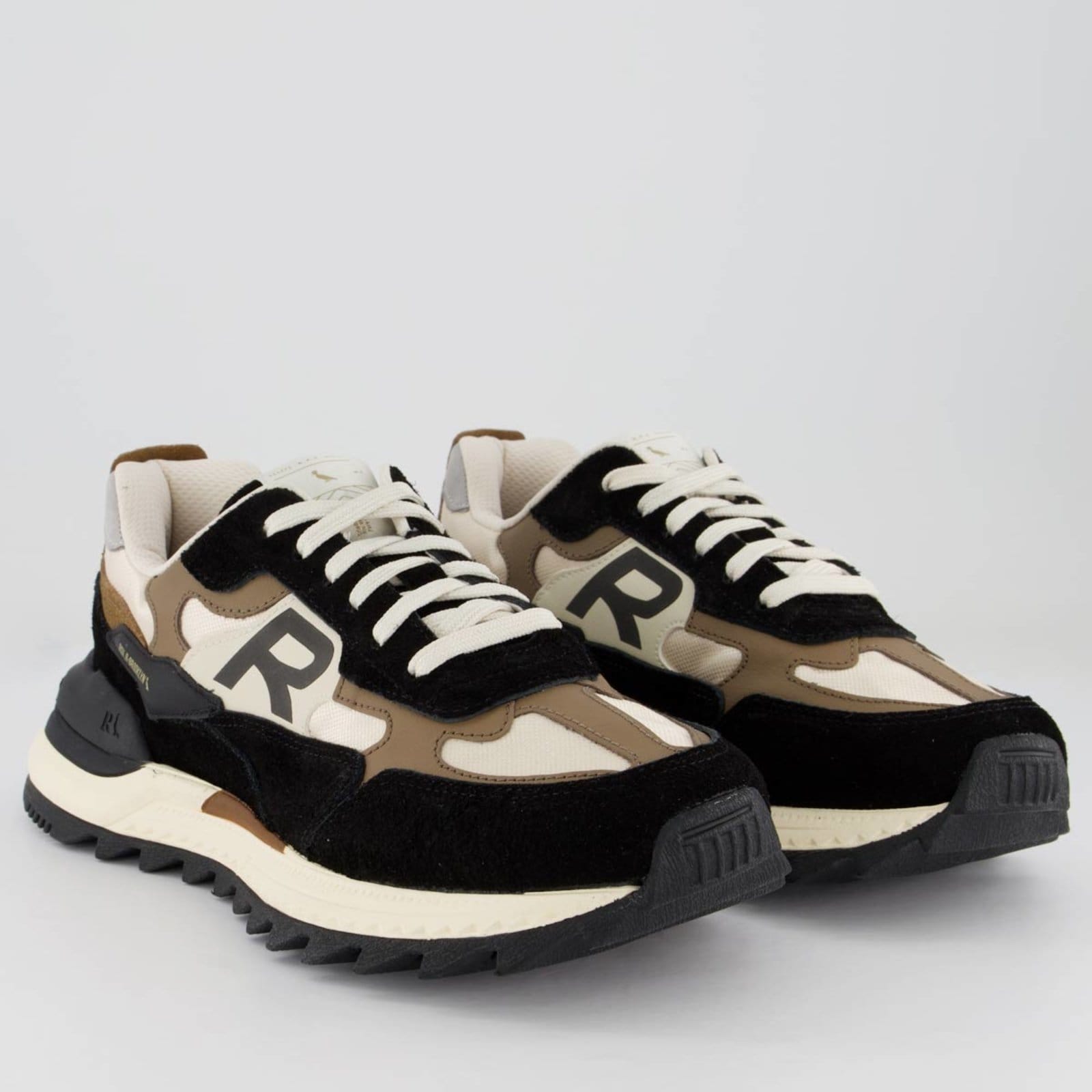 Vista 2 Tênis Reserva R-Brooklyn e Bege Reserva preto