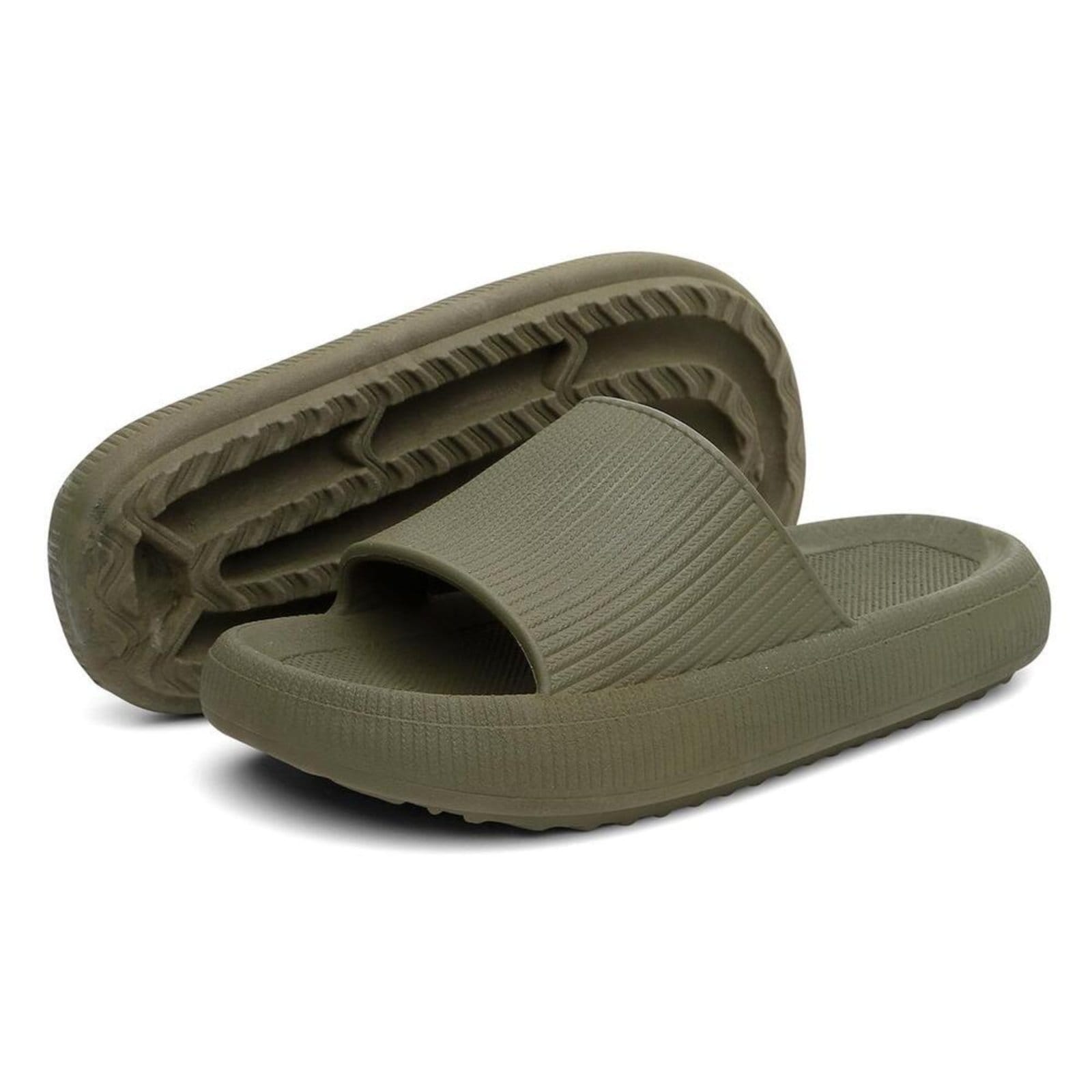Vista 2 Chinelo Nuvem Ortopédico Pé de Algodão Militar Lavini Shoes verde/verde militar verde