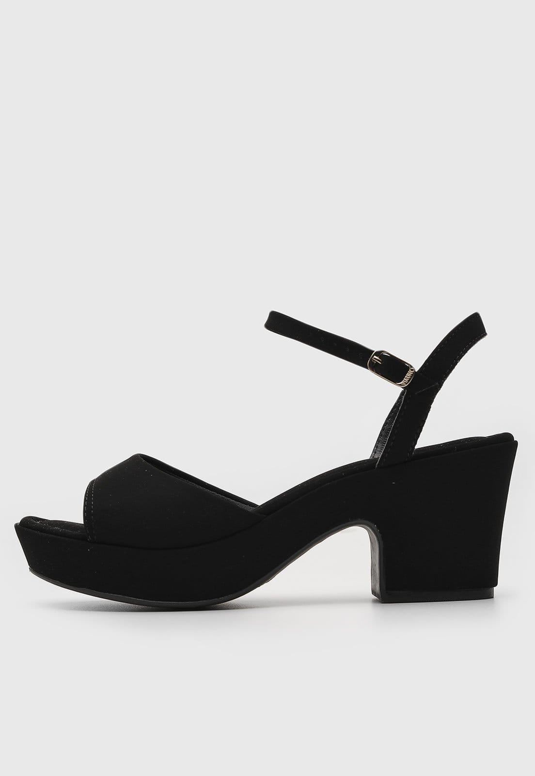 Sandália VIA UNO Suede Preta