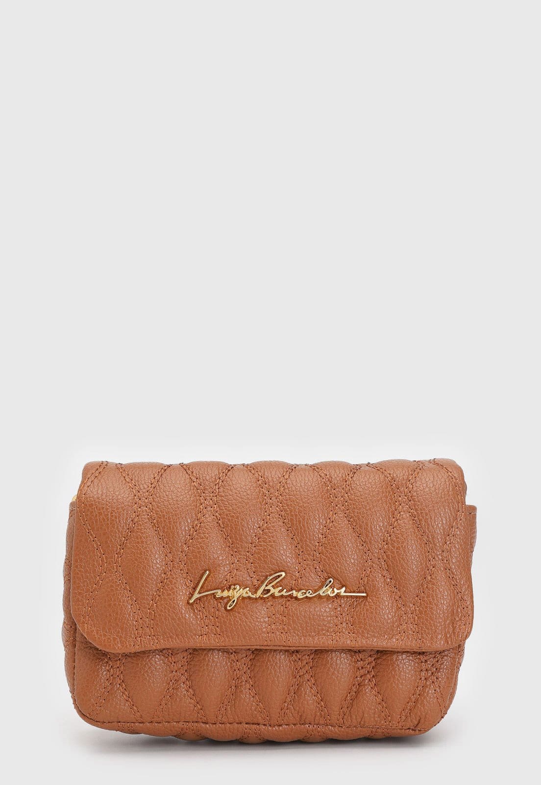 Vista 2 Bolsa Feminina Luiza Barcelos Matelassada Caramelo Luiza Barcelos marrom