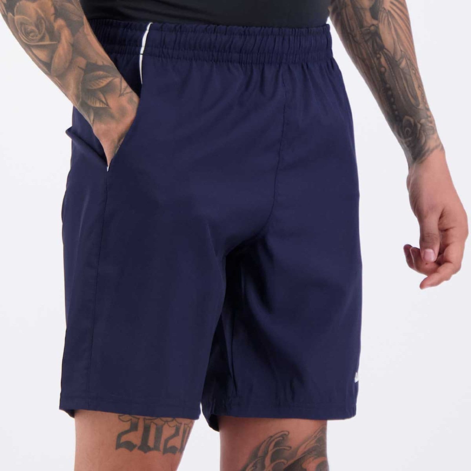 Vista 2 Bermuda Fila Train II Marinho e Branca Fila azul marinho