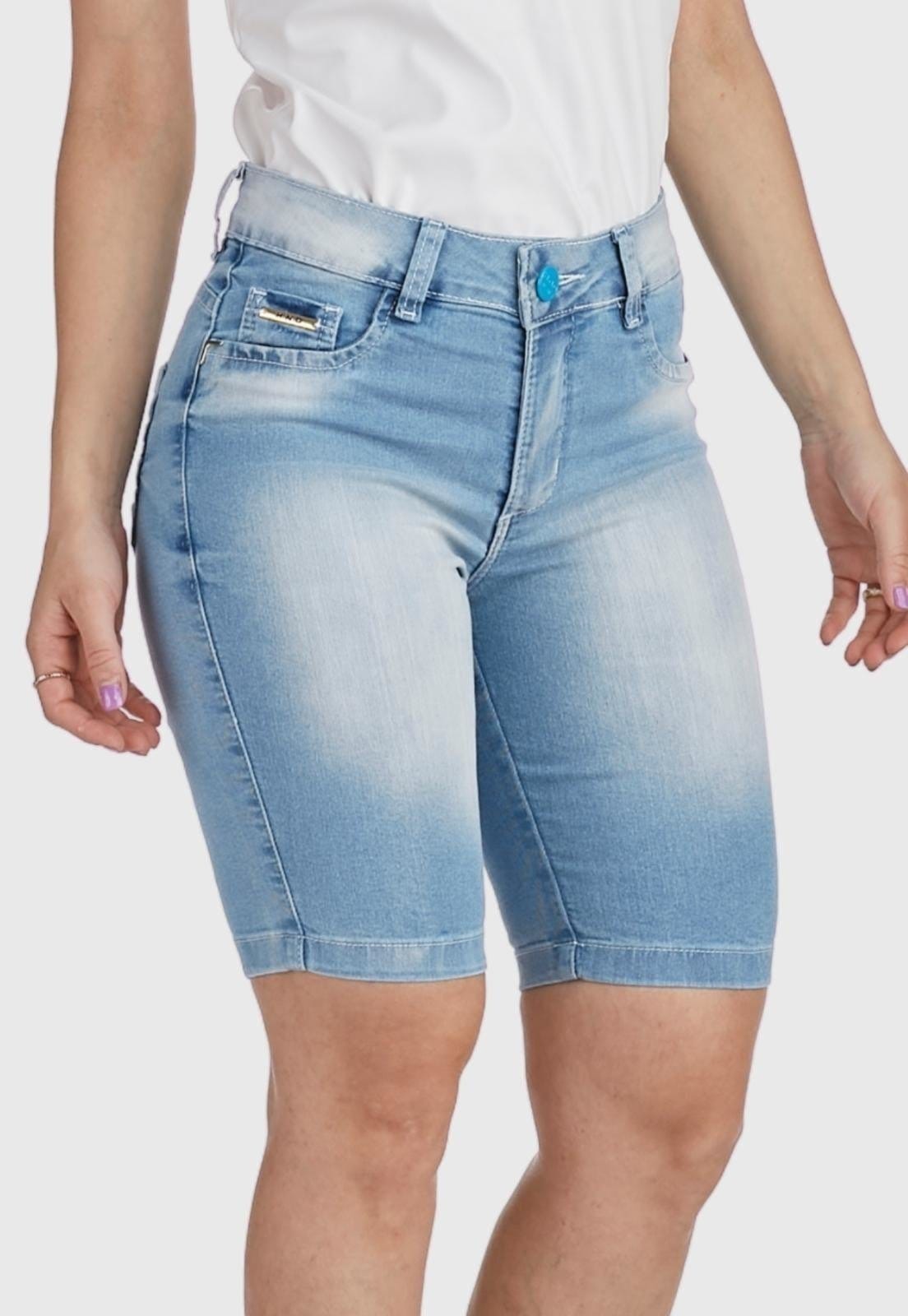 Bermuda Jeans HNO Jeans Hot Pants Comfort Plus Claro