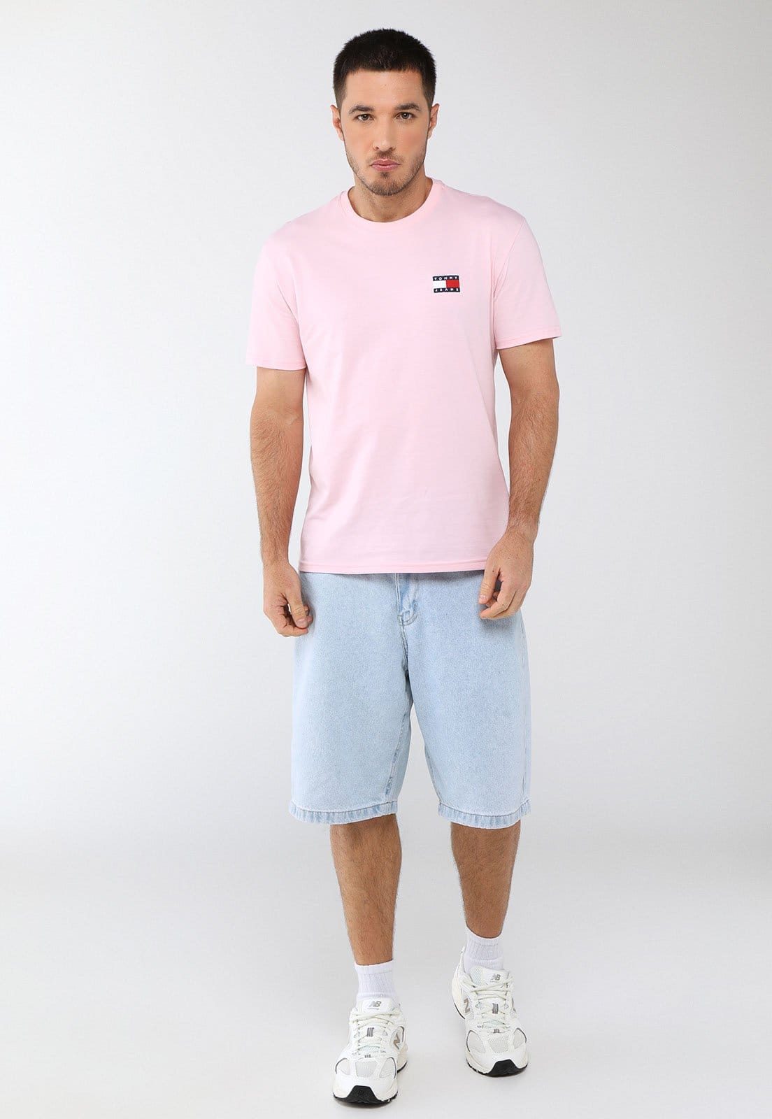 Camiseta Masculina Tommy Jeans TJM REG BADGE TEE EXT Claro - 2