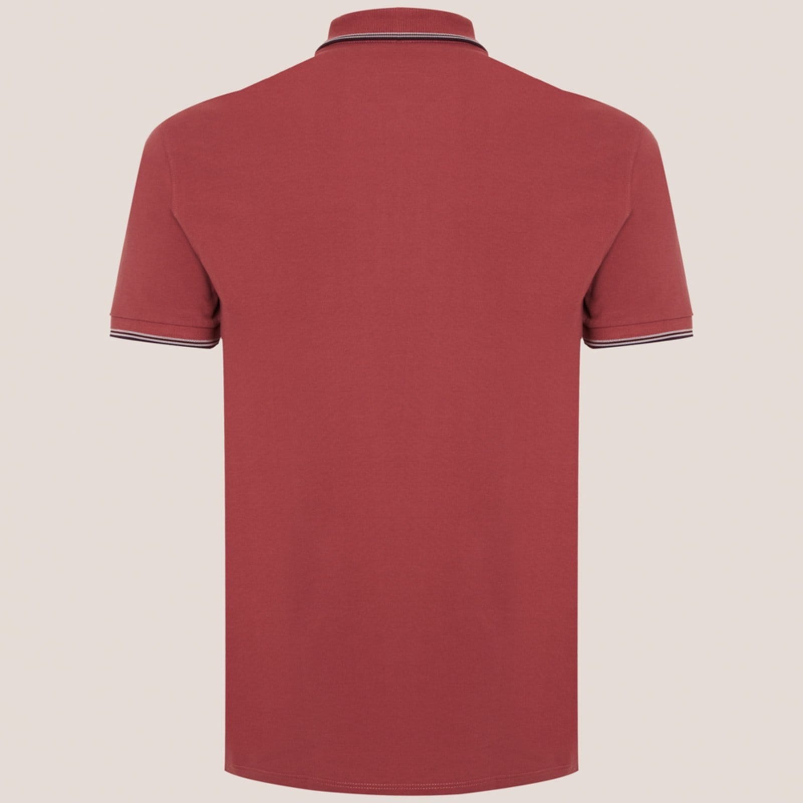 Vista 2 Camisa Polo Dudalina Frisos Degradê Pr26 Masculino Dudalina rosa