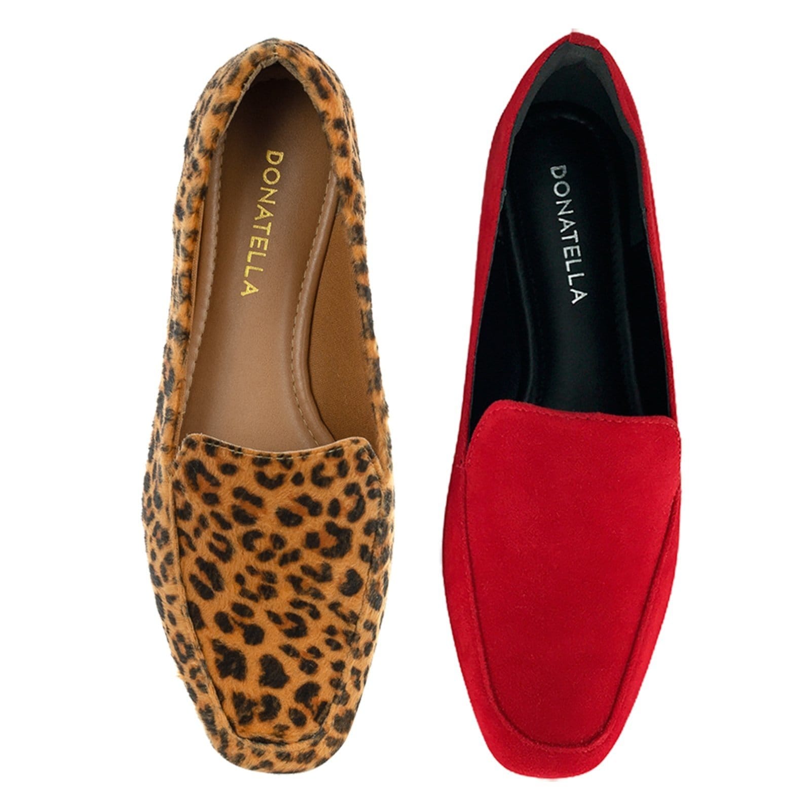 Kit 2 Pares Mocassim Feminino Donatella Shoes e Camurça