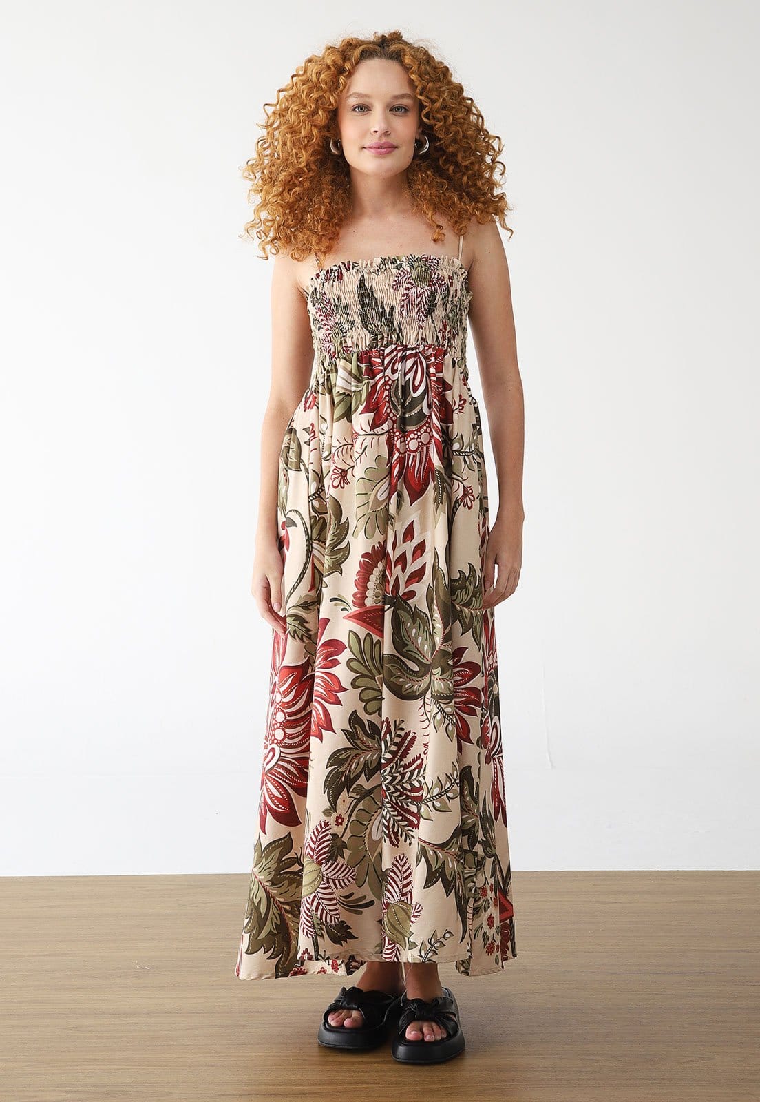 Vestido FARM Longo Floral Ligia