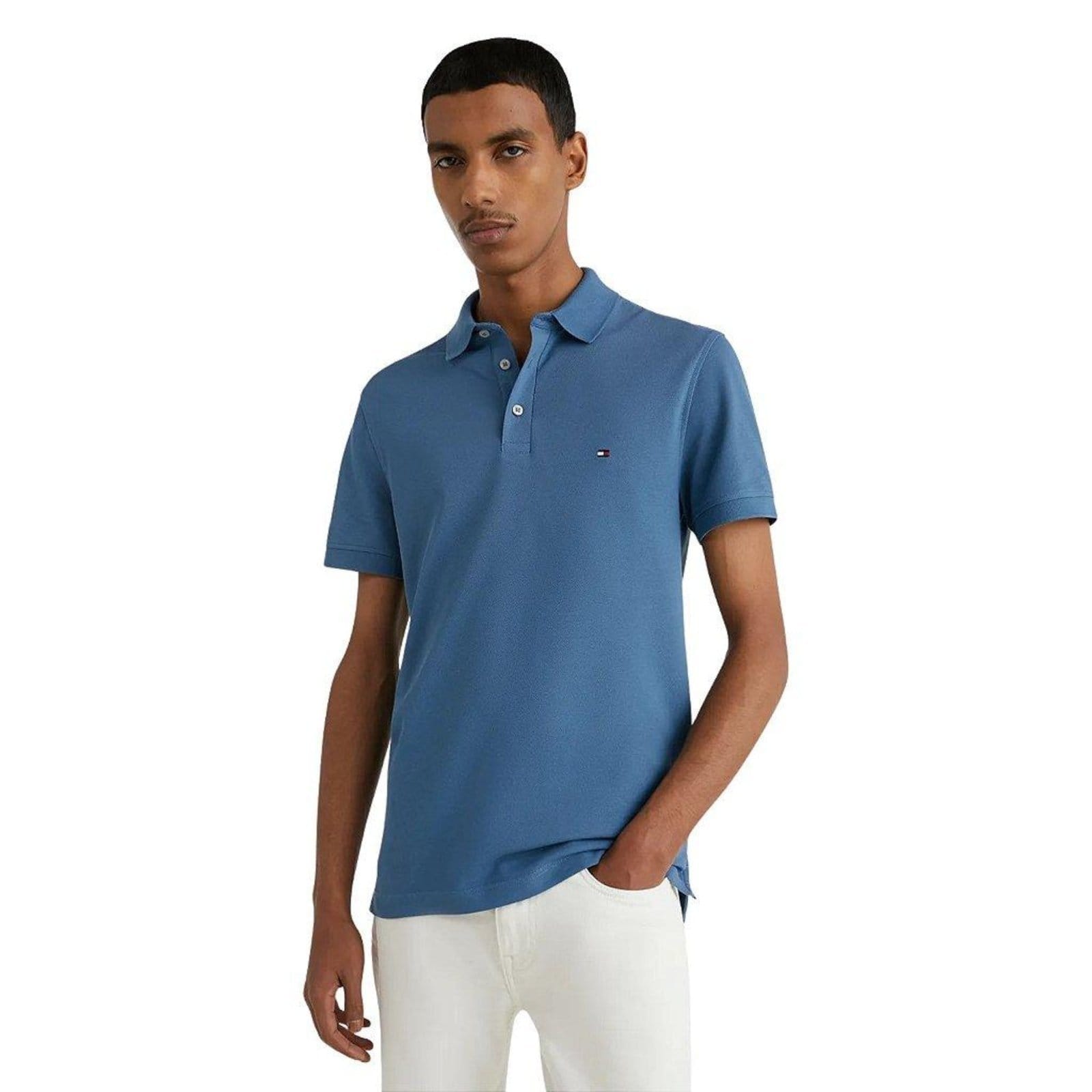 Vista 2 Camiseta Gola Polo Tommy Hilfiger Im 1985 Slim Acinzentado Tommy Hilfiger azul