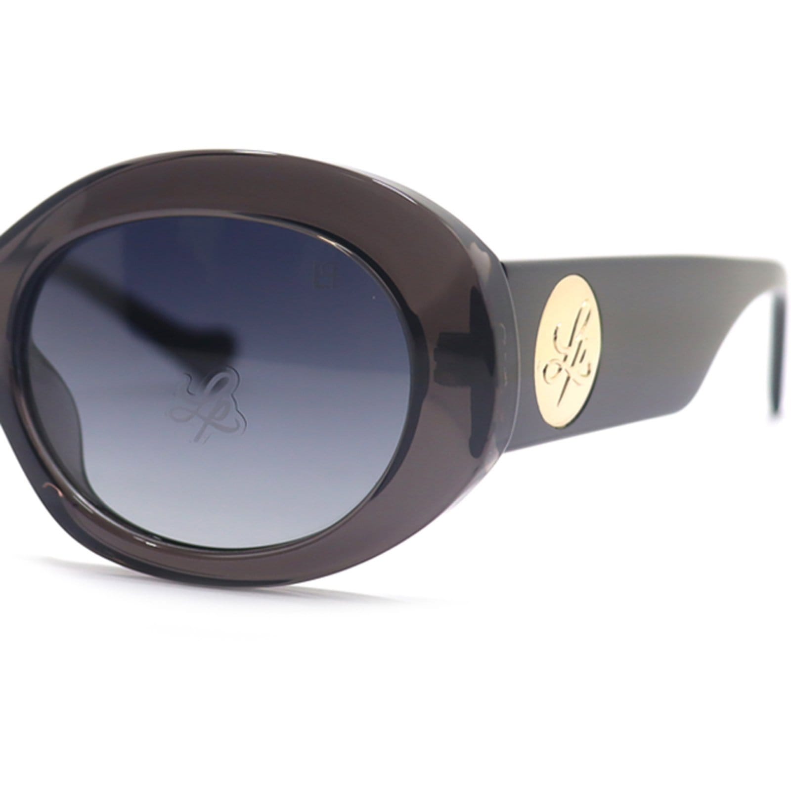 Vista 2 Óculos de Sol Lança Perfume LPY002 C100 Feminino Lança Perfume cinza