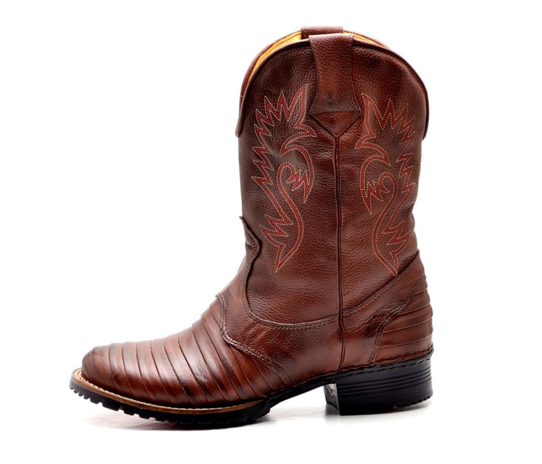 Vista 2 Bota Clube do Sapato de Franca Country Texana Kansas Chocolate Clube do Sapato de Franca cinza/marrom