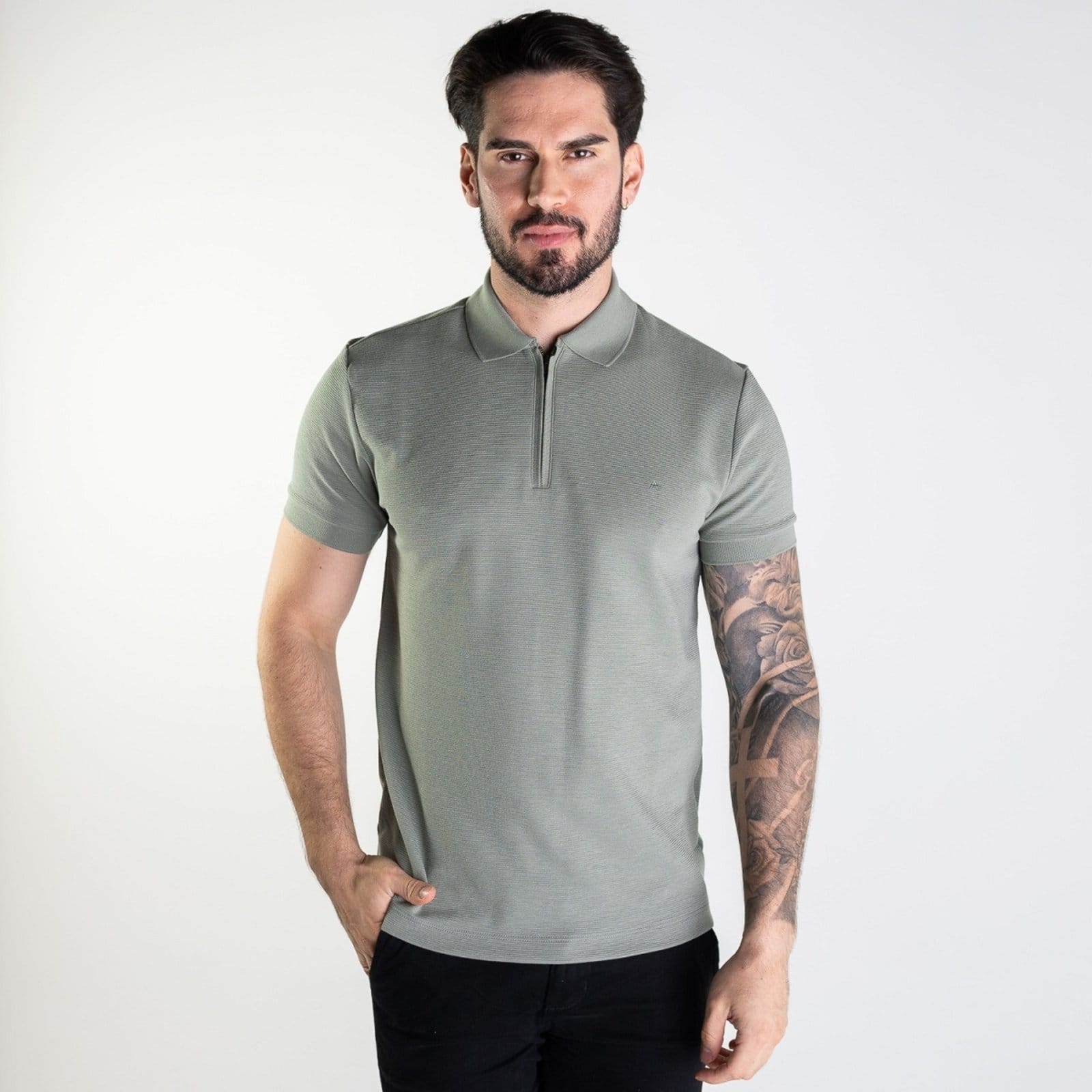 Vista principal Camisa Polo Aramis Ottoman Musgo Aramis verde