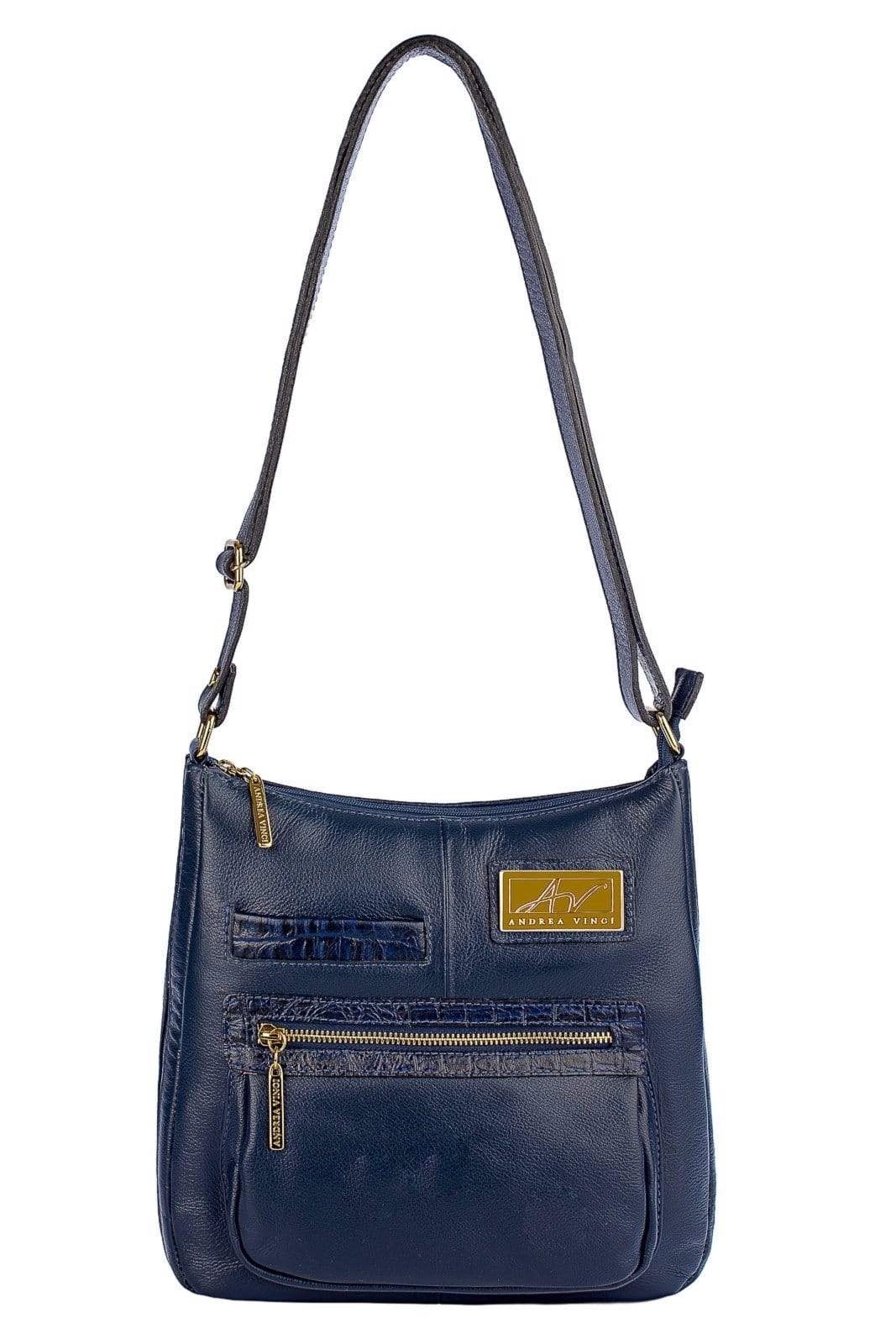 Bolsa tiracolo em couro liso Denise