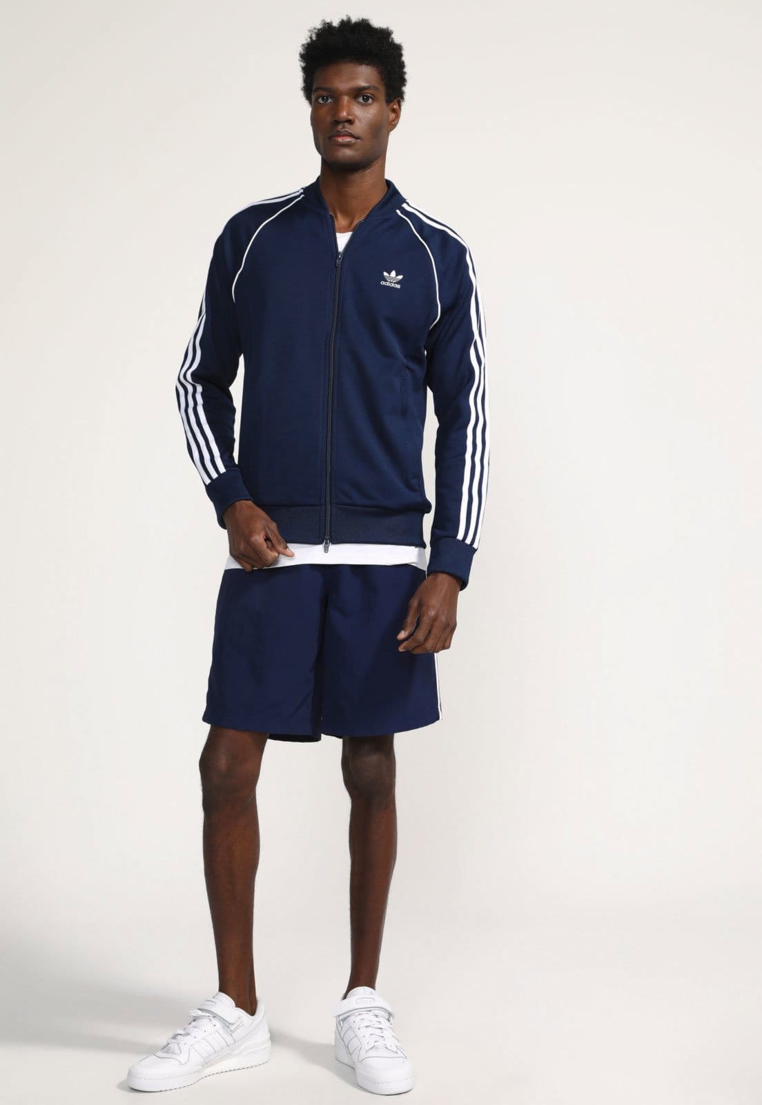 Vista 2 Jaqueta Bomber adidas Originals Sst Tt Pb Azul-Marinho adidas Originals azul marinho