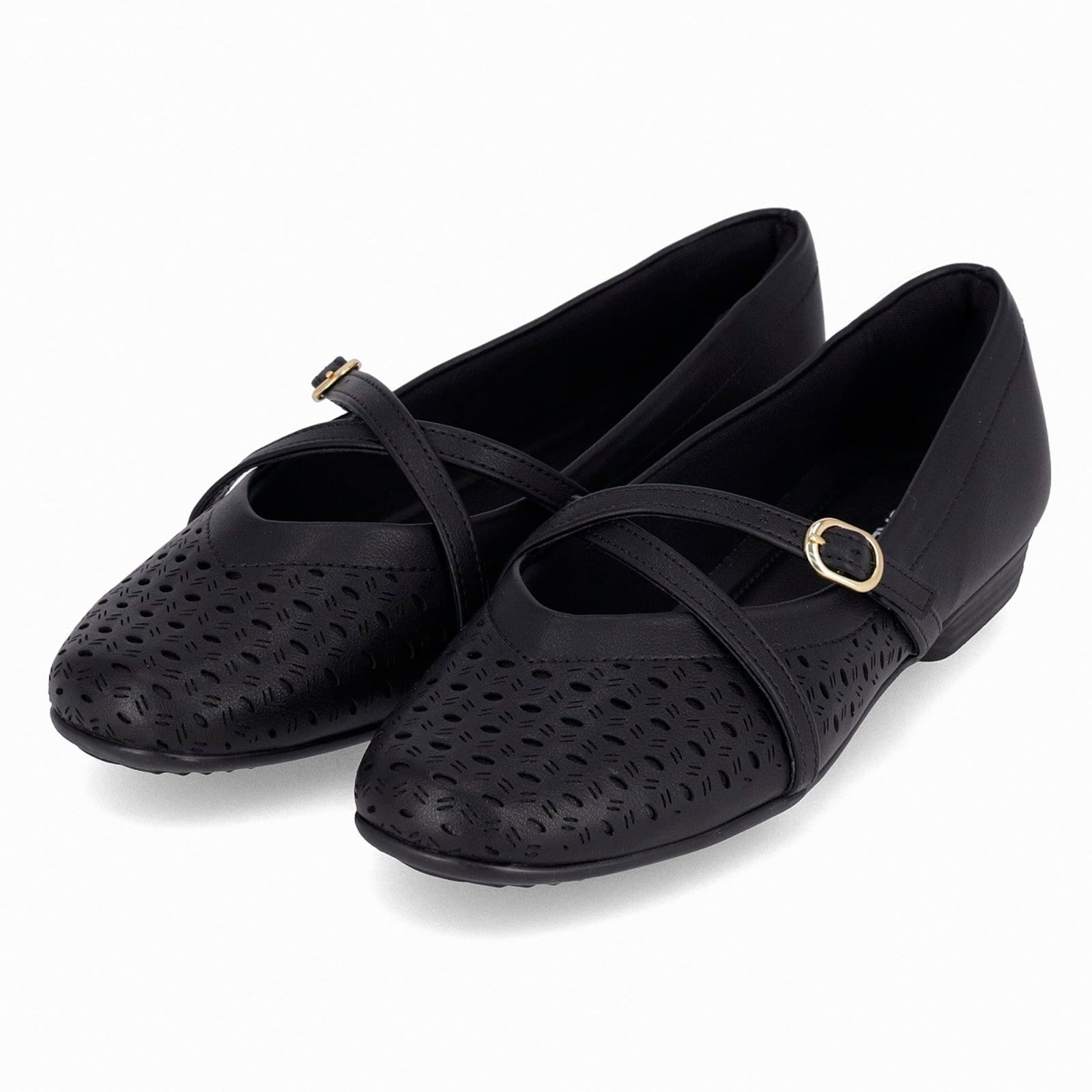 Vista 2 Sapatilha Piccadilly Boneca Raquel Salto Baixo Piccadilly preto