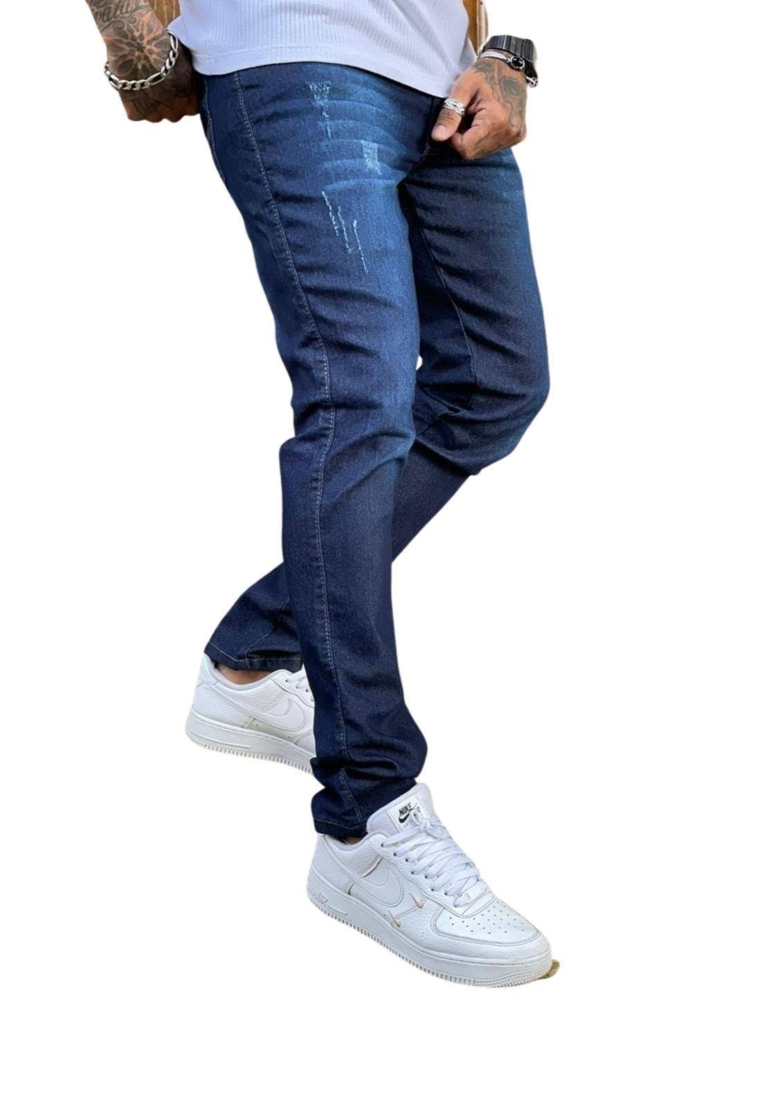 Vista 2 Calça Masculina Tempo Hábil Skinny Premium Flash Tendência 5 Estilo azul