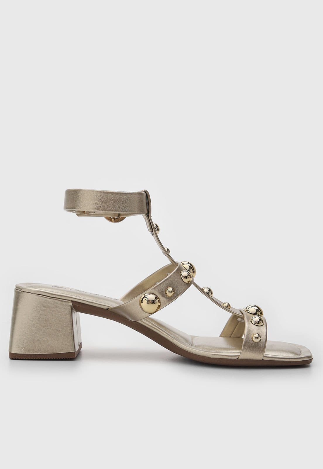 Vista 2 Sandália Via Uno Tachas Dourada VIA UNO dourado