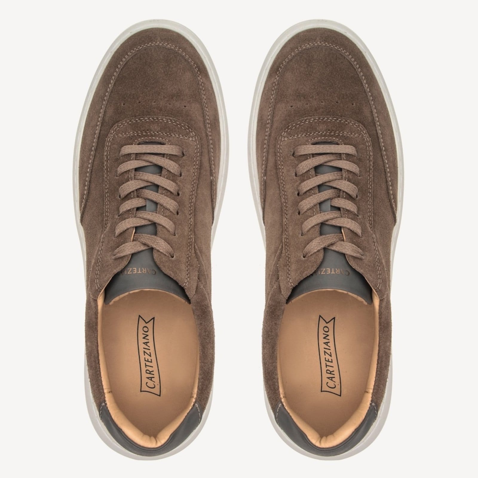Vista 2 Tênis Masculino em Couro Marlin Rato Carteziano marrom