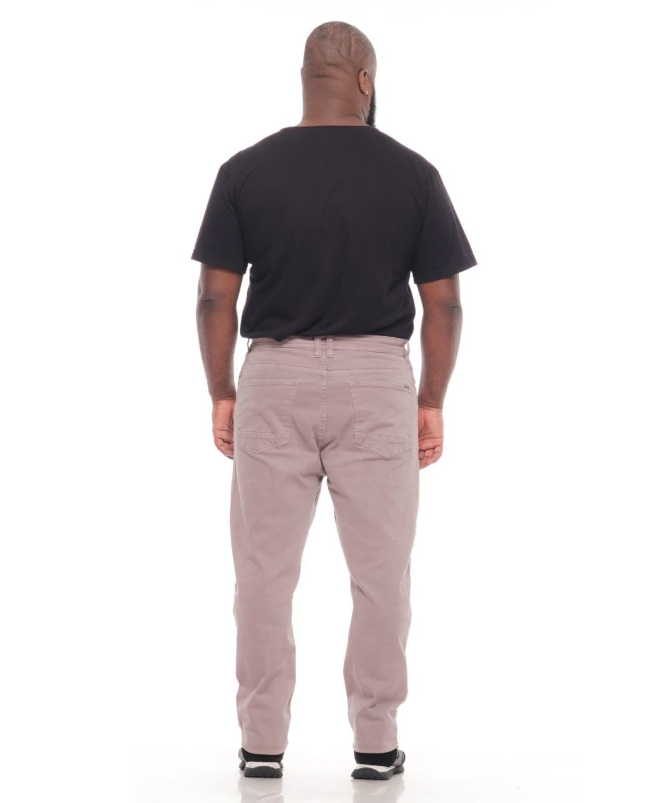 Vista 2 Calça Masculina Sarja Skinny Plus Razon Jeans bege