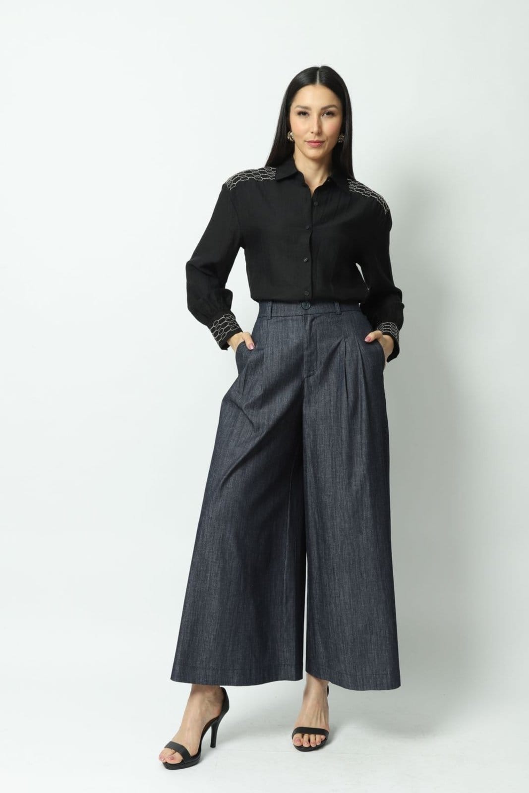 Camisa Manga Longa Bordada