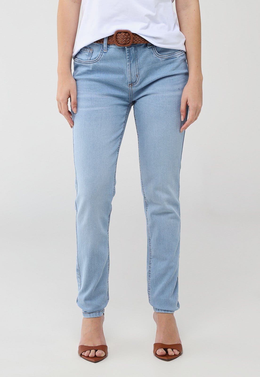 Calça Jeans Feminina Lança Perfume Nix Skinny High Claro