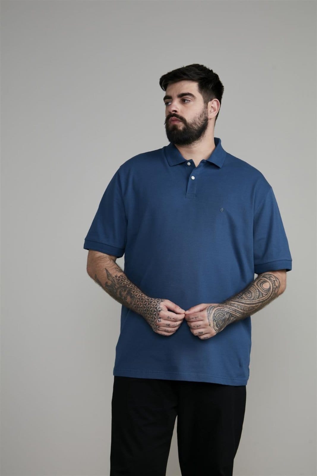 HIGHSTIL Polo Manga Curta Comfort Piquet Noturno