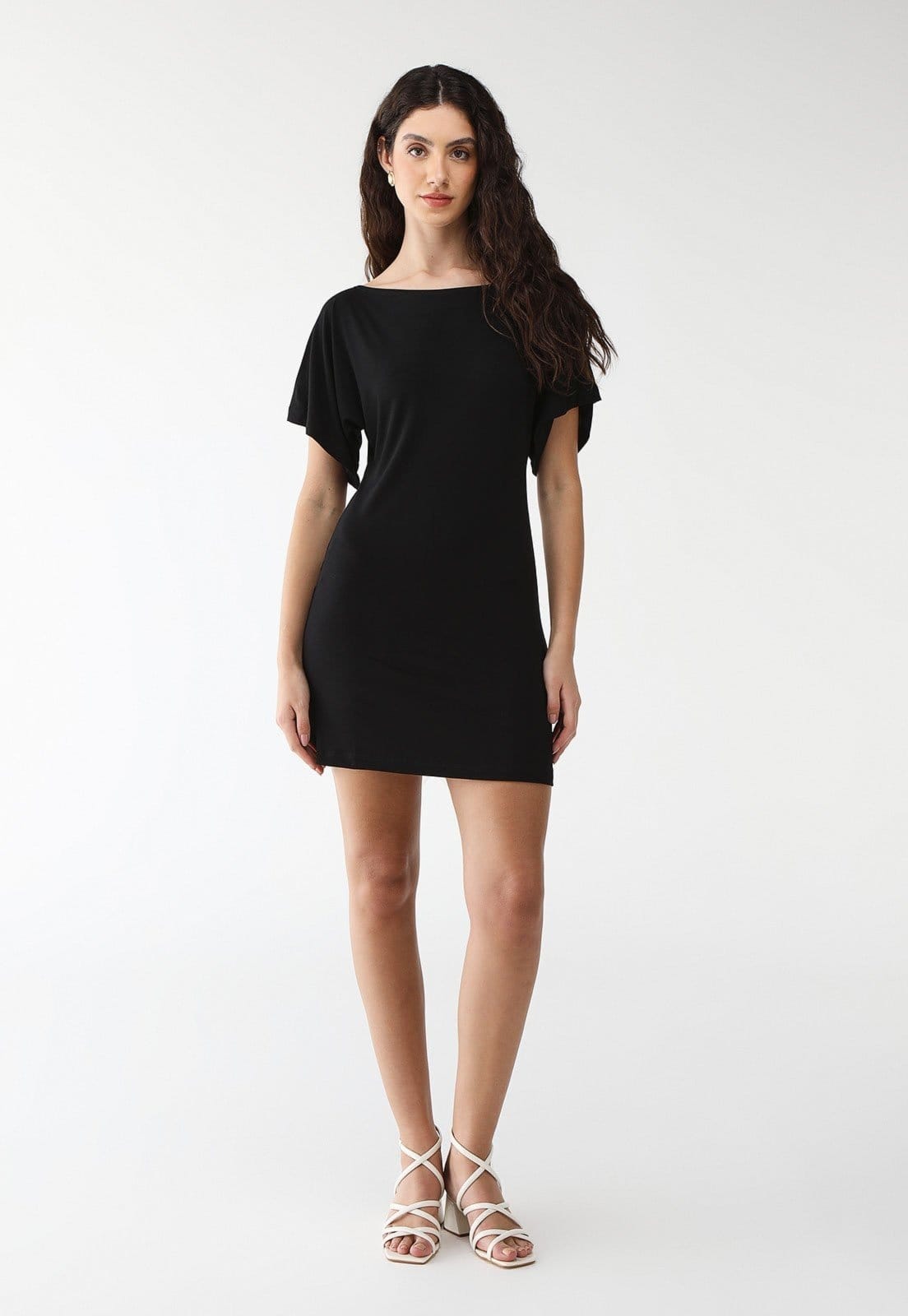 Vista 2 Vestido Viscolycra Maria Paes Liso Maria Paes preto