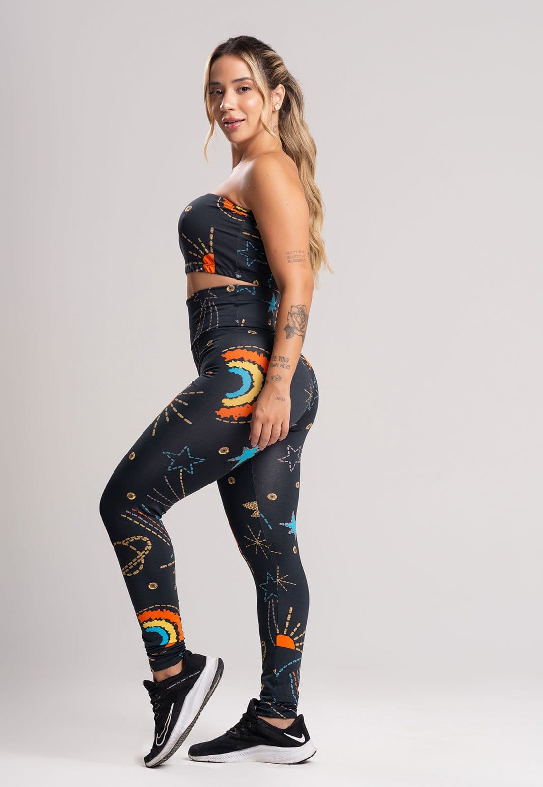 Calça Legging MVB Modas Cintura Alta Fitness Cosmic