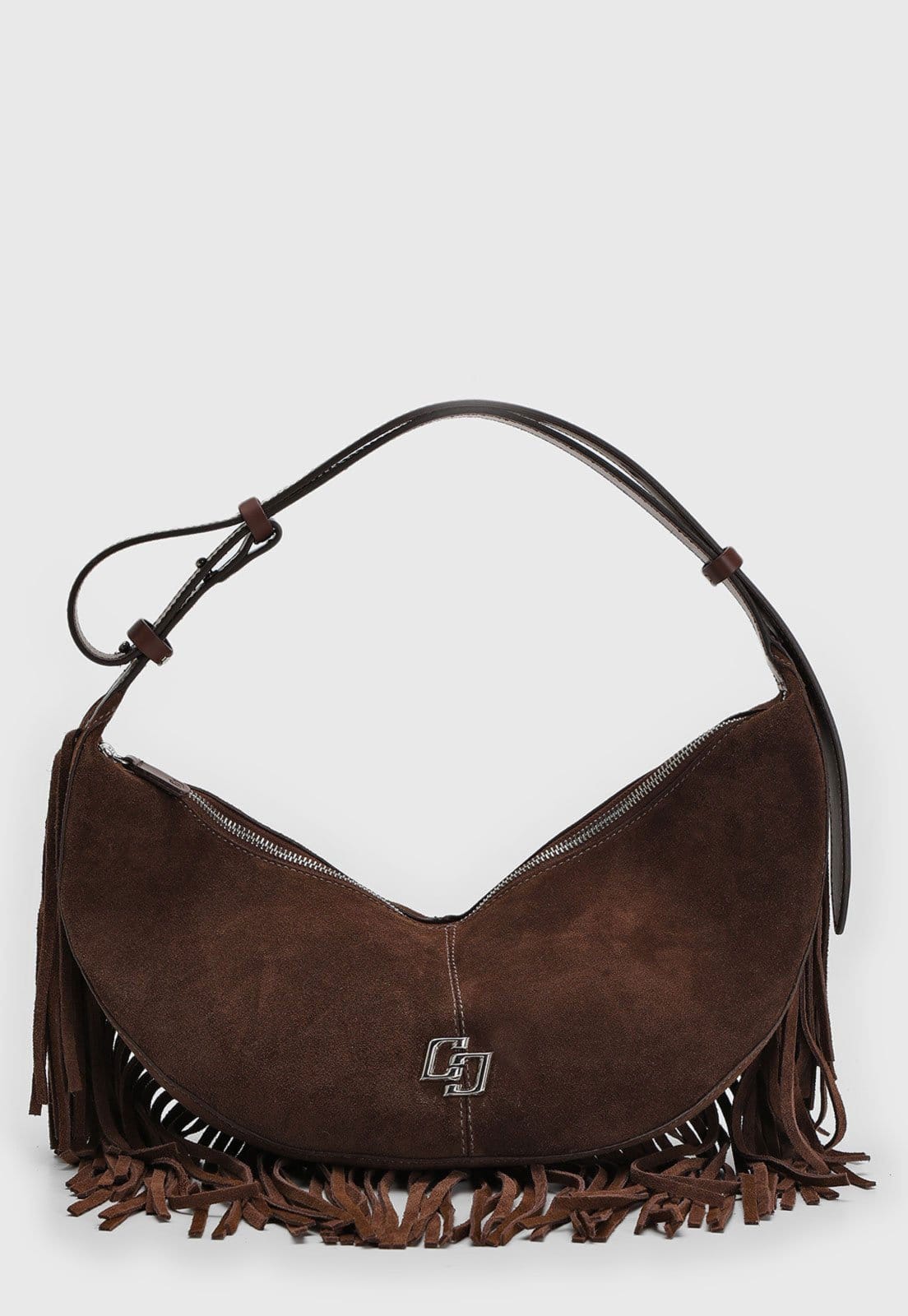 Vista 2 Bolsa Feminina Colcci Franjas Colcci café