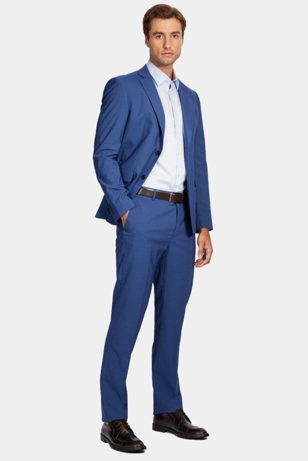 Vista 2 Camisa Aramis Manga Longa Social Super Slim Fio 60 Azul Aramis incolor azul