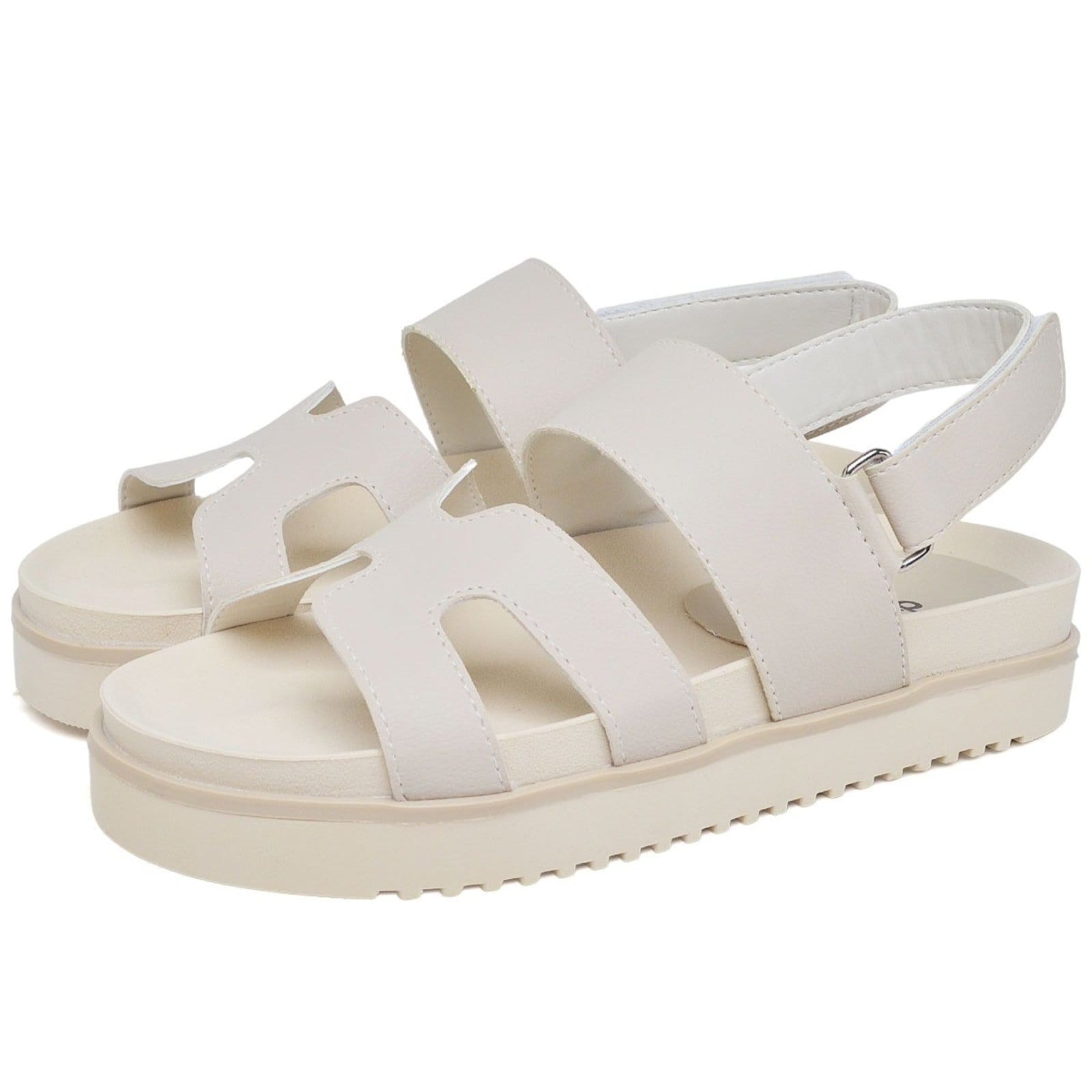 Sandália Papete Feminina DUBUY 2058FG Areia