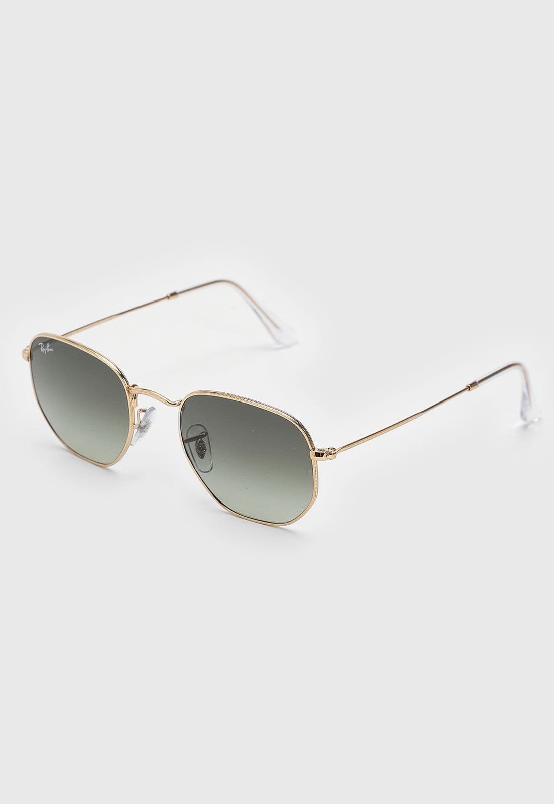 Óculos De Sol Ray-Ban Haste De Metal Lente Verde Dourado