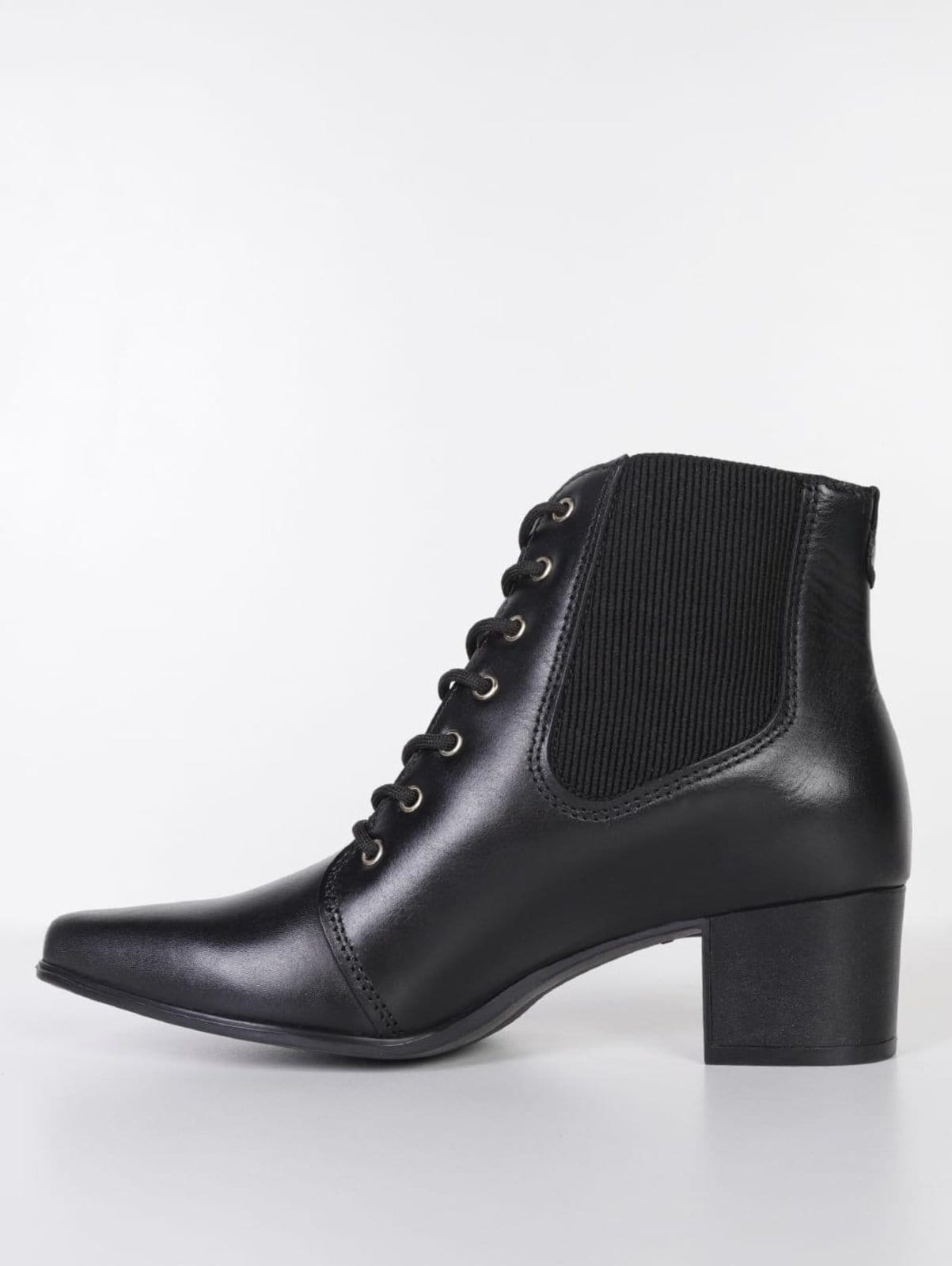 Vista 2 Bota Cano Curto Bico Fino Pegada Feminina PEGADA preto