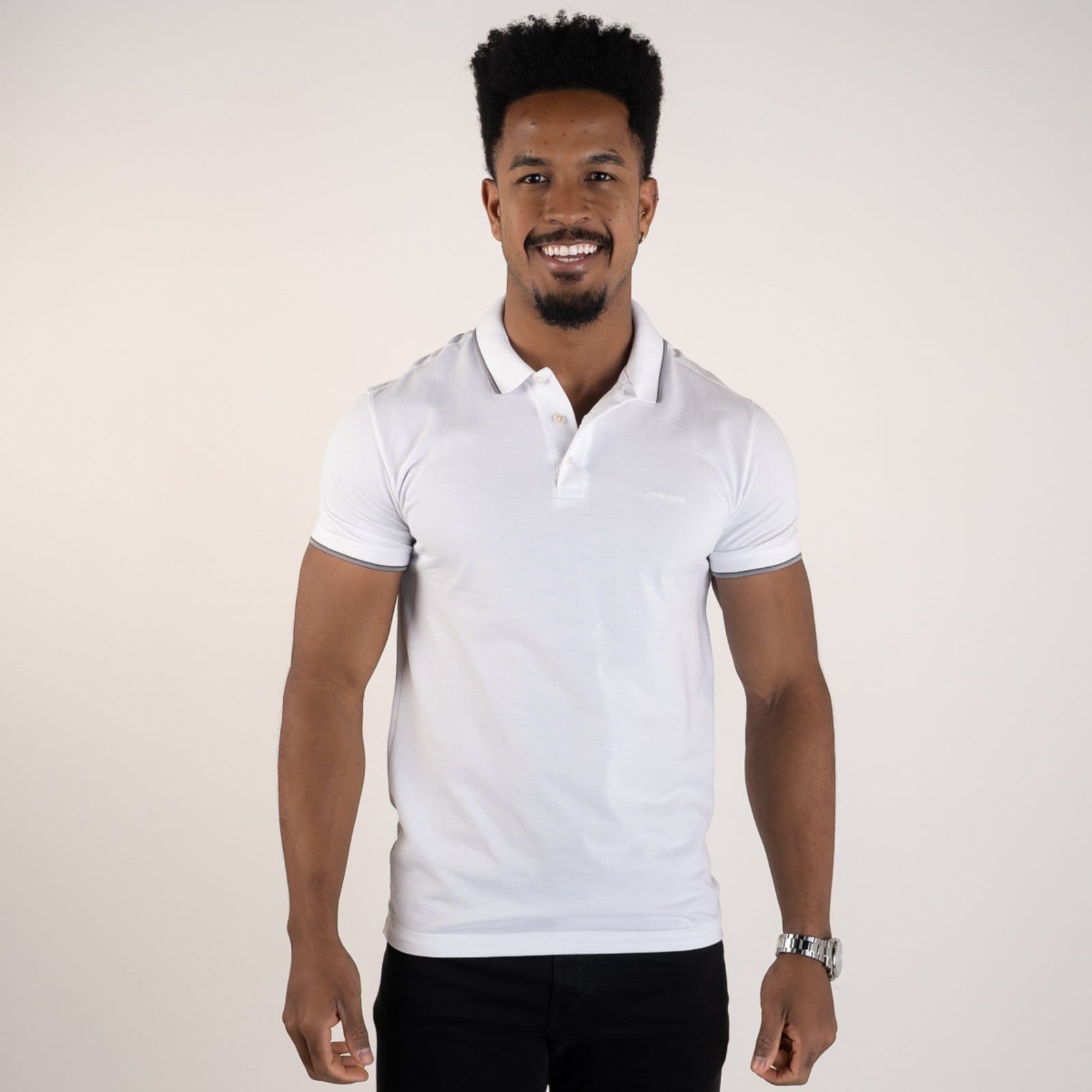 Camisa Polo John John Lines Friso Branca