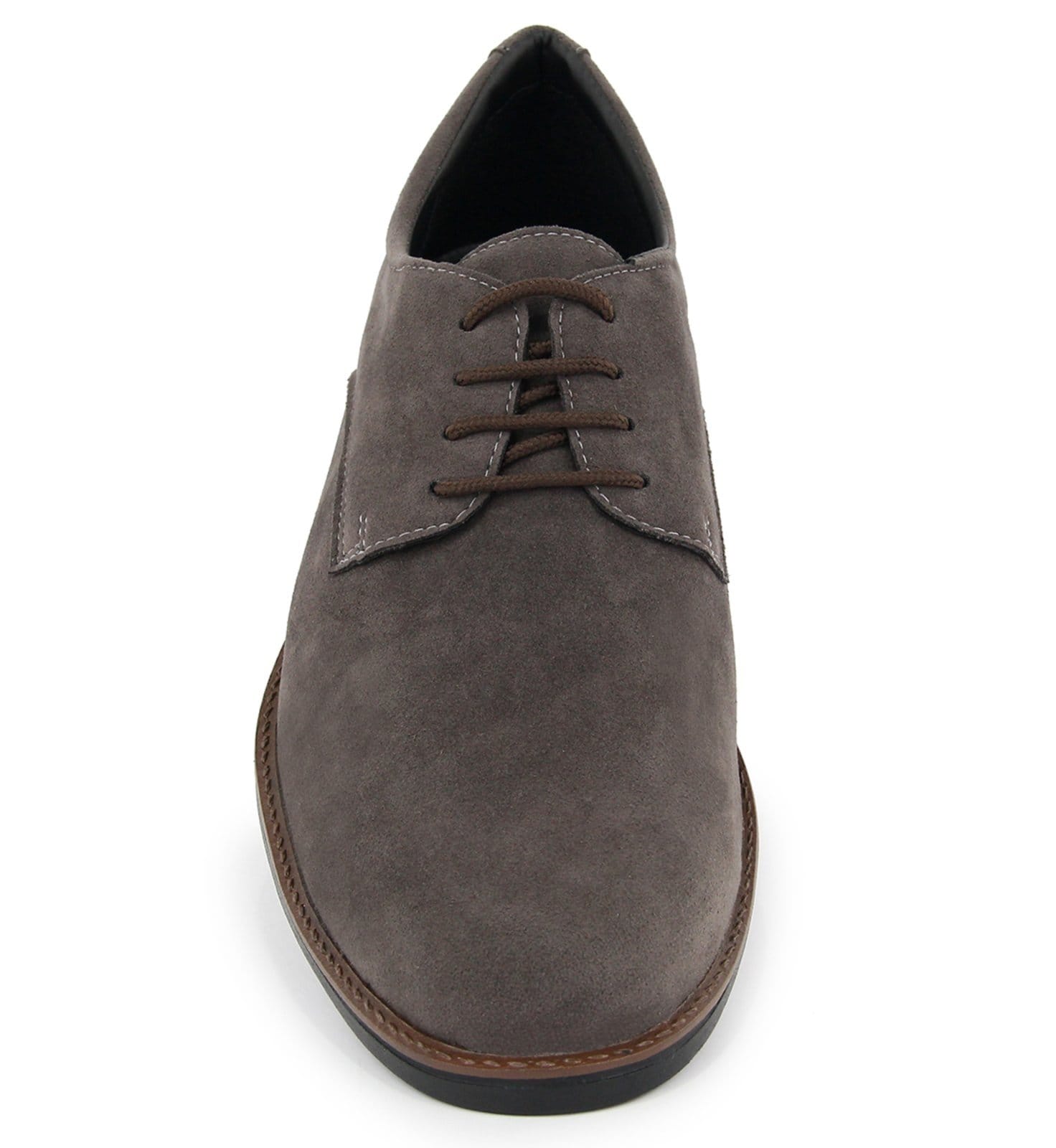 Vista 2 Sapato Casual Social Cadarço Confortável Camurça Bia Ramos cinza