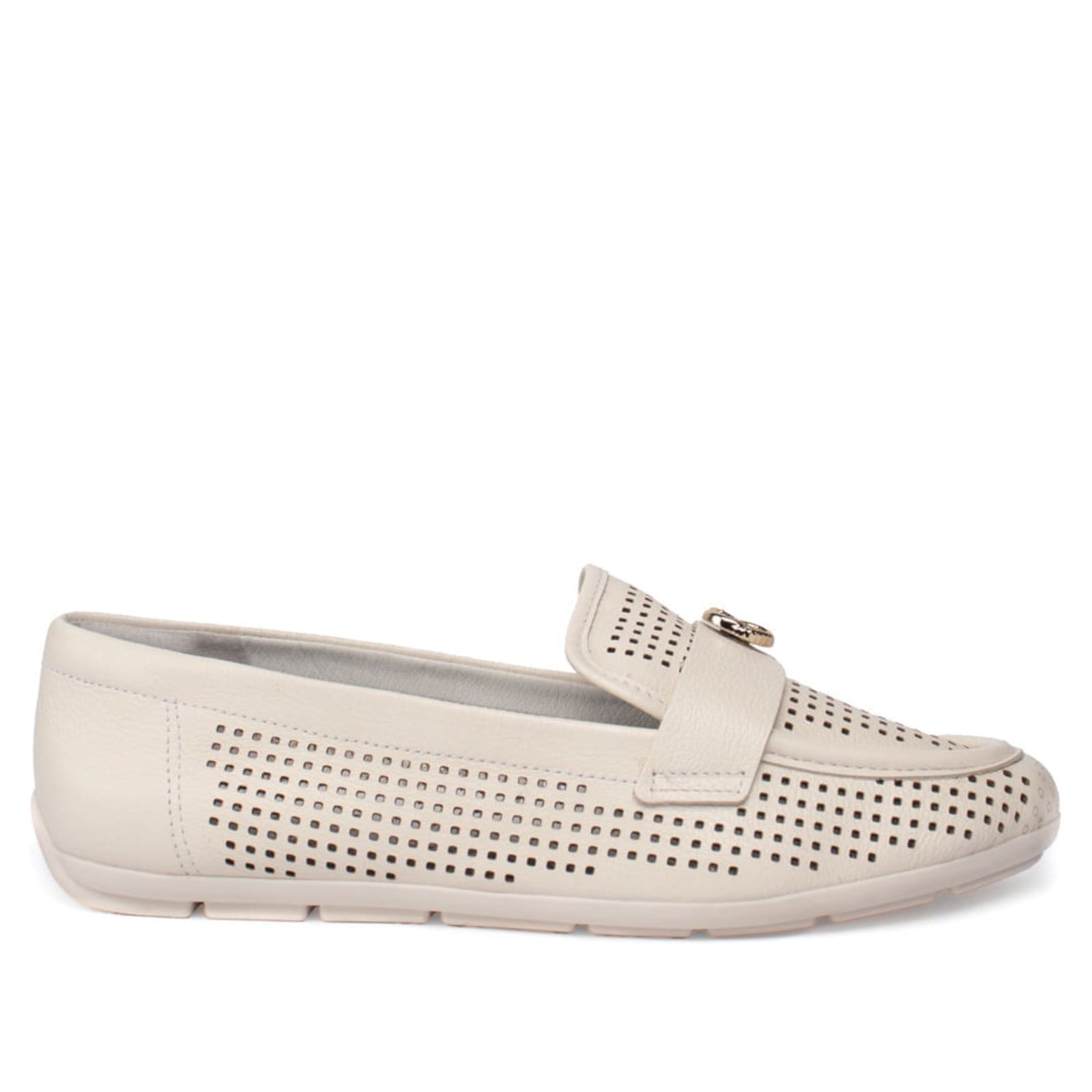 Mocassim Feminino Comfortflex Microfuros Claro