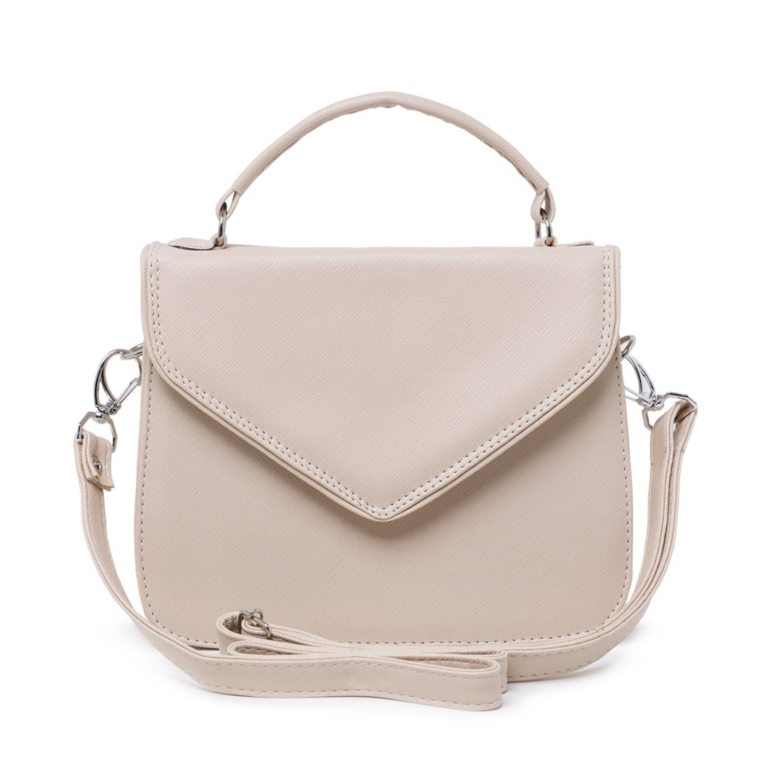 Bolsa Feminina Com Alça Removivel Transversal Pequena Tira Colo Sair Trabalhar Dia a Dia 8190 Marfim