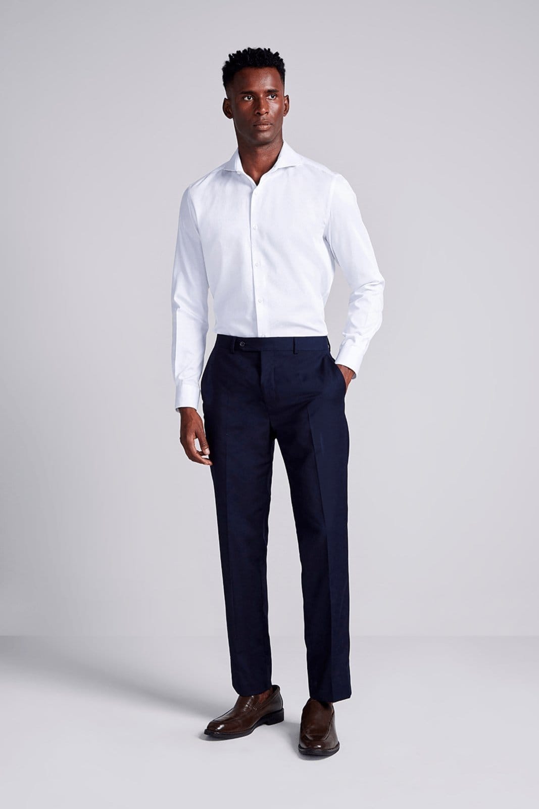 Vista 2 HIGHSTIL Camisa Social Lisa Slim Fit HIGHSTIL branco