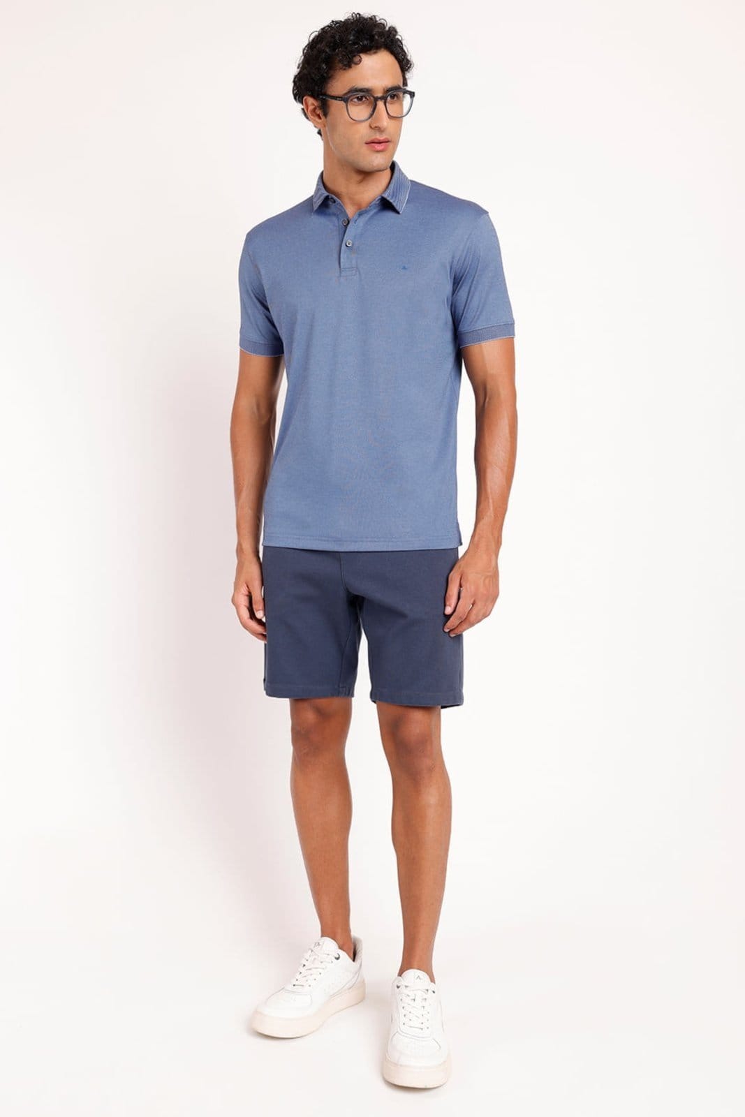 Vista 2 Bermuda Aramis Chino Color Comfort Marinho - 38 Aramis azul marinho