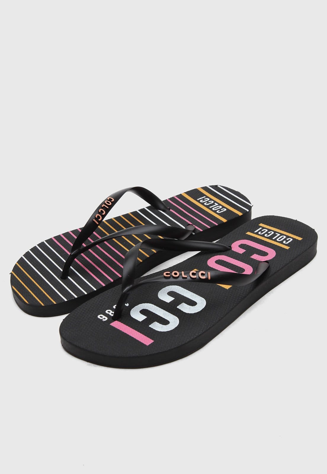 Vista 2 Chinelo Colcci Listras Colcci preto