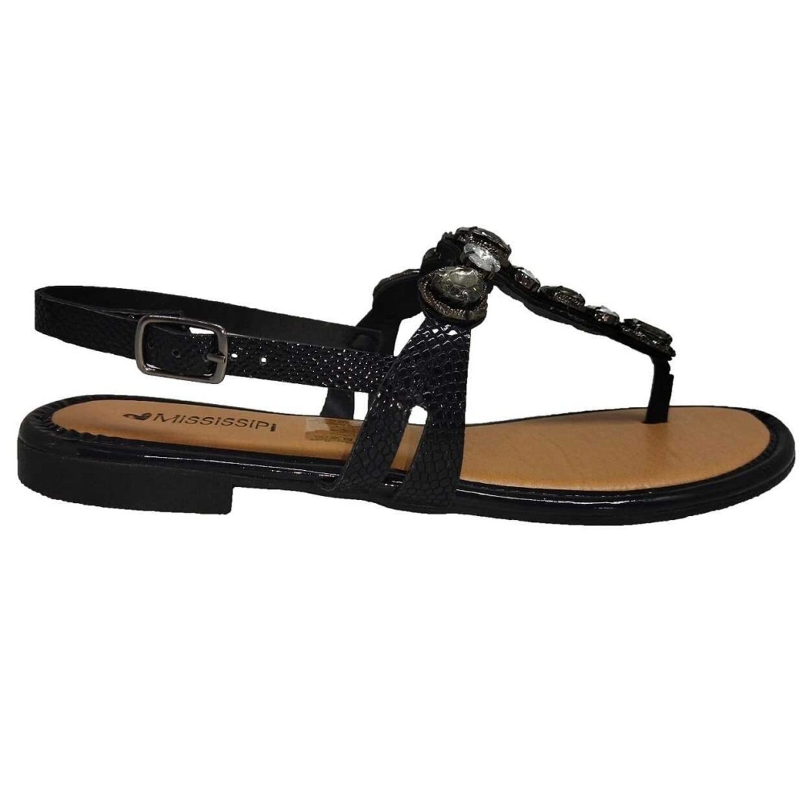 Vista 2 Rasteira Mississipi Q5012 Preta MISSISSIPI preto