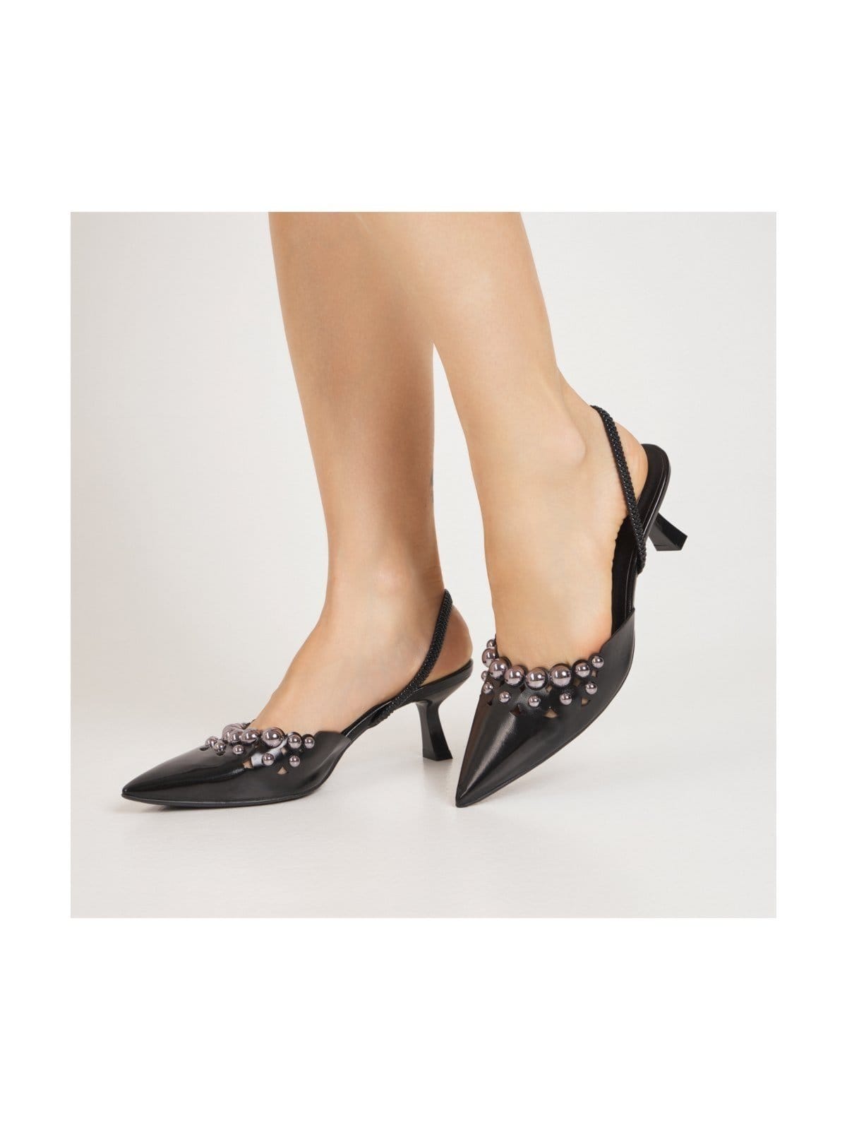 Vista 2 SLINGBACK NOEMI DI VALENTINI NAPA Di Valentini preto