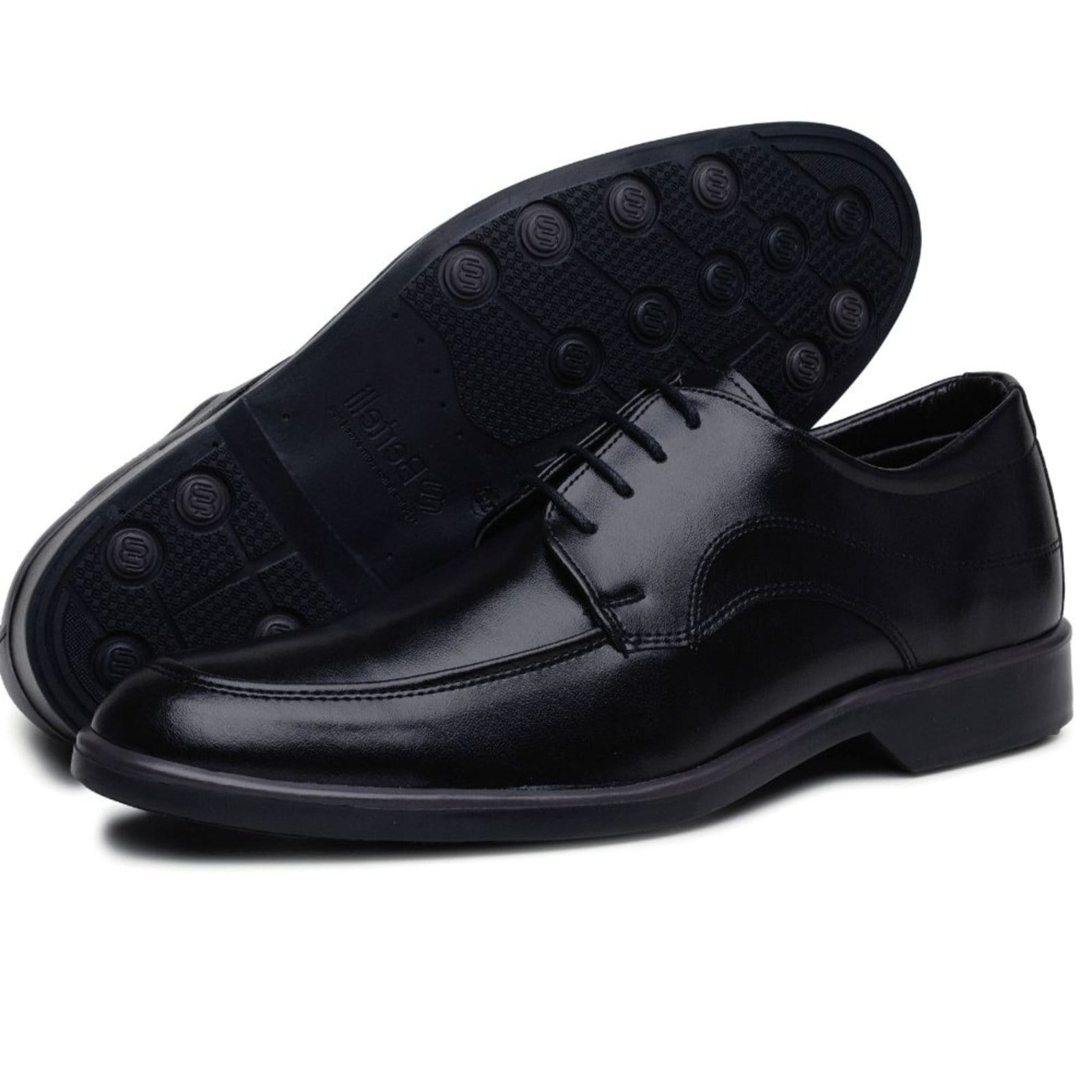 Vista 2 Sapato Oxford Bia Ramos Casual Social Confort com Cadarço Masculino Bertelli preto