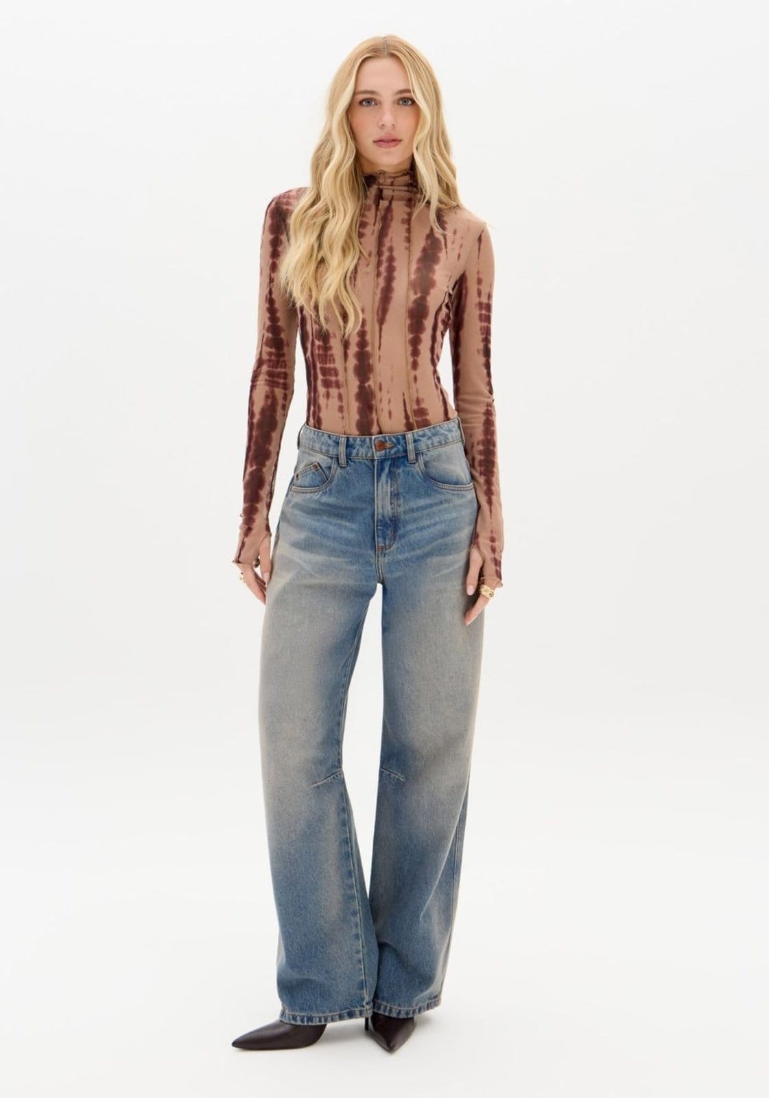 Calça Jeans Balloon Cintura Média