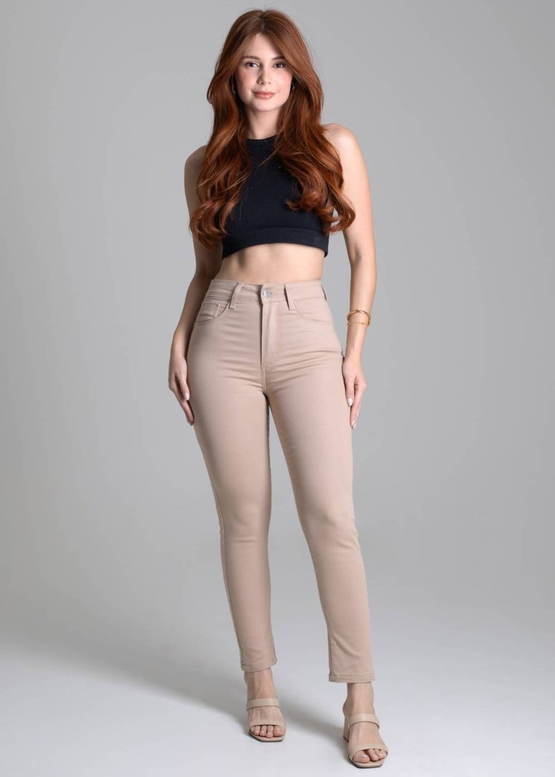Vista 2 Calça Sarja Sawary Push Up - 277757 Sawary bege