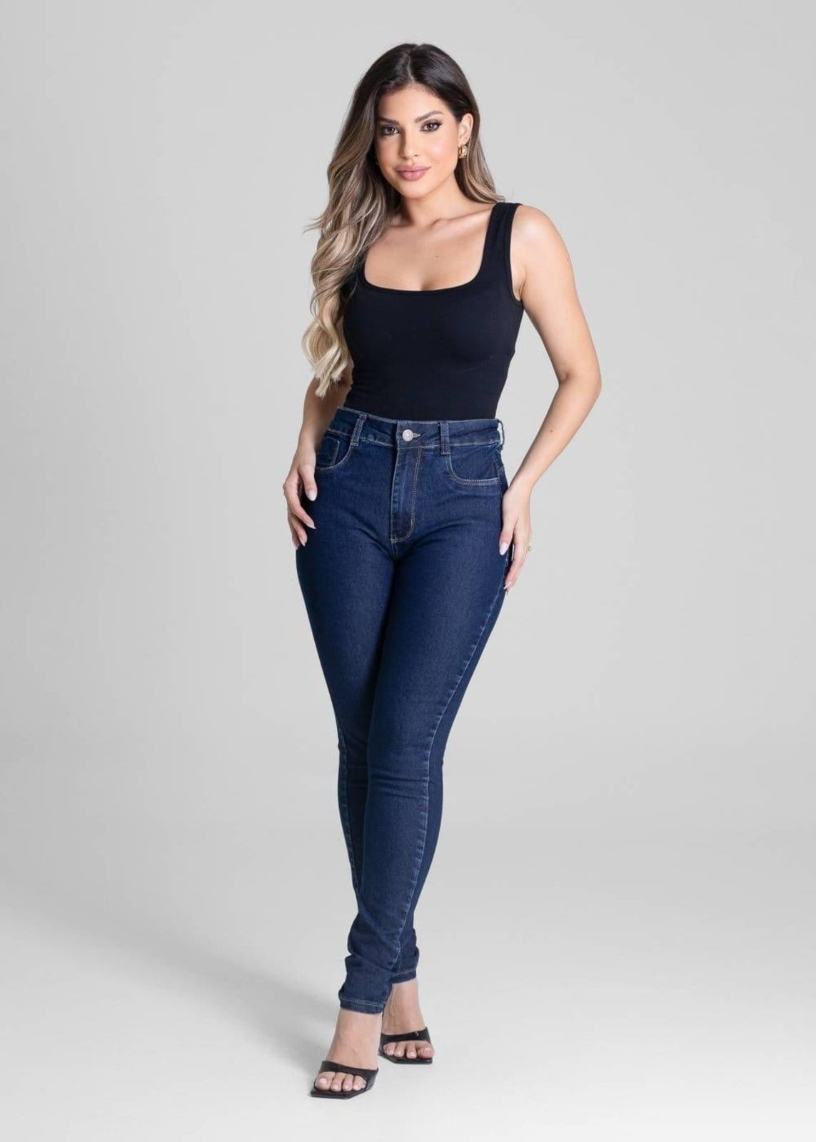 Vista 2 Calça Jeans Sawary Super Lipo - 279675 Sawary azul