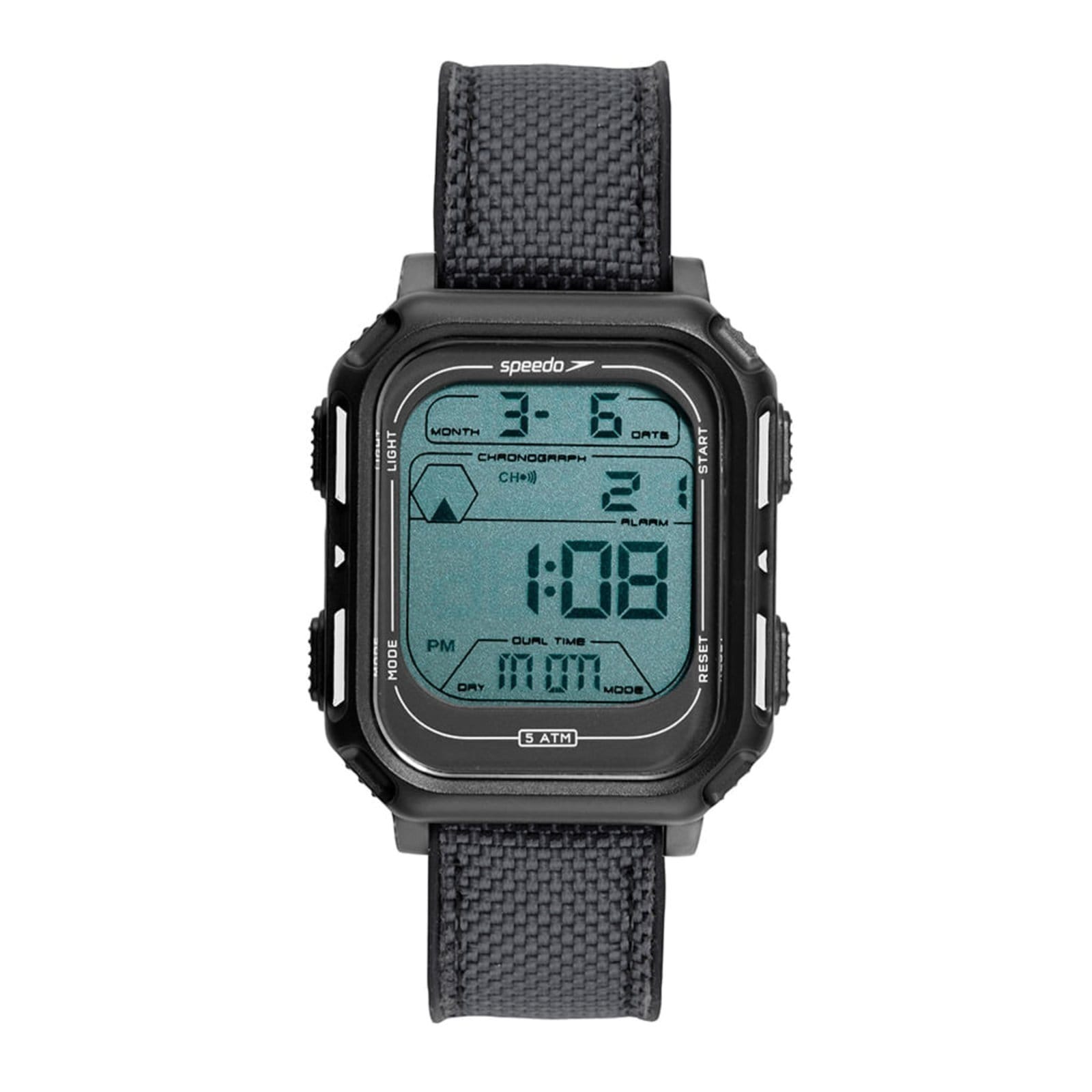 Relógio Masculino Speedo Digital Quadrado Nylon